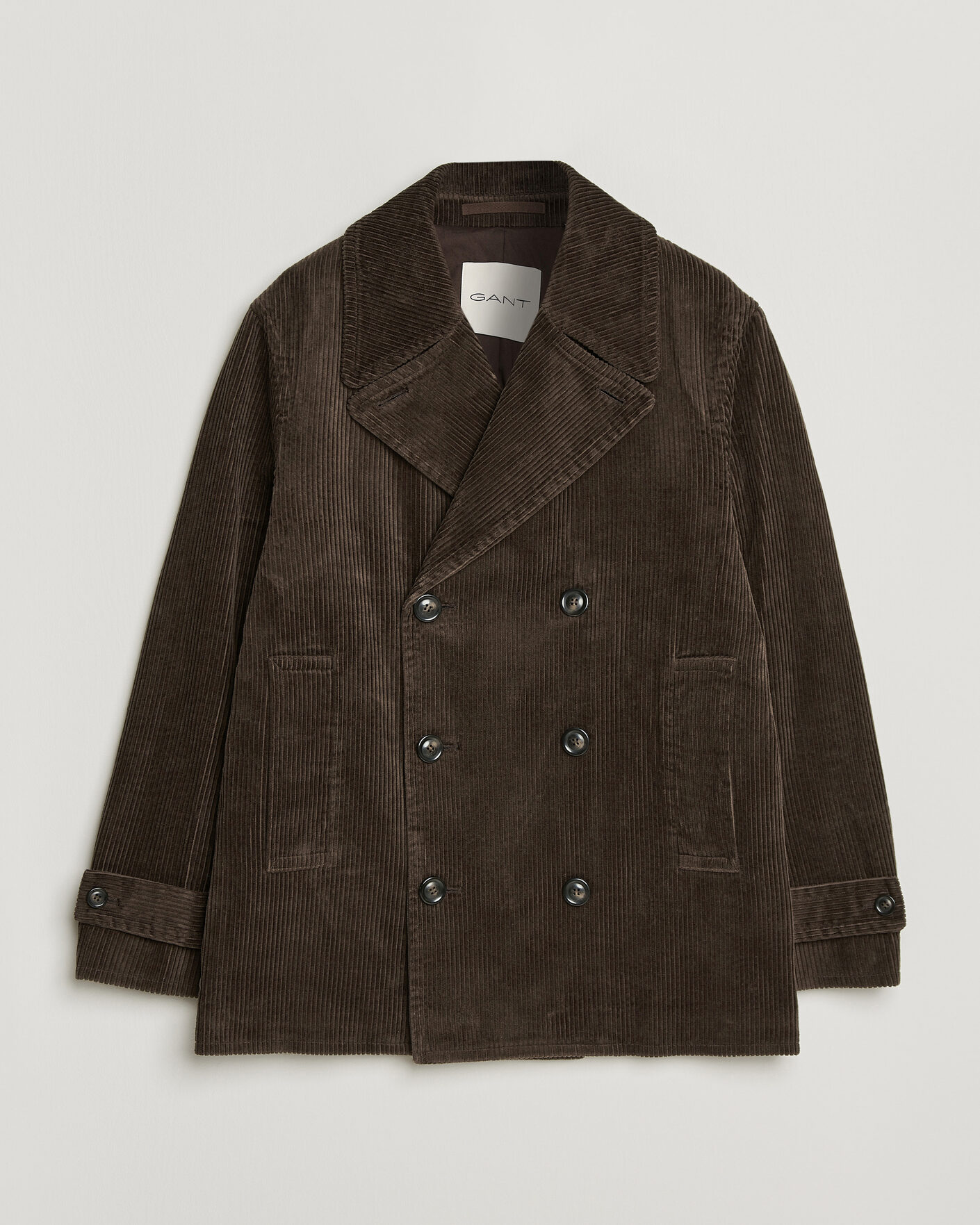 Herren | Jacken | Gant | Corduroy Peacoat Black Brown