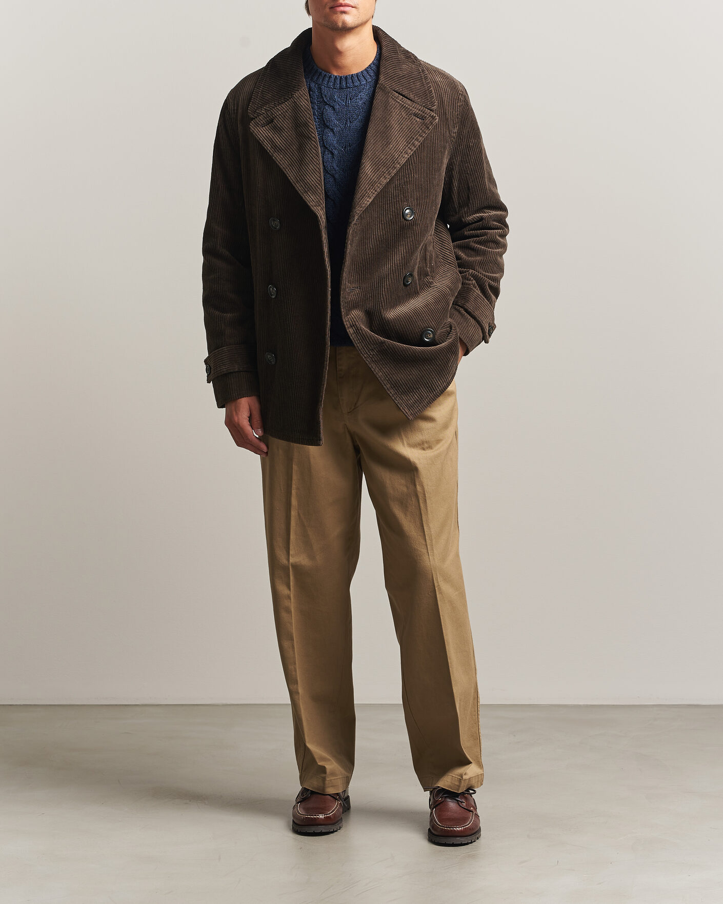 Herren | Jacken | Gant | Corduroy Peacoat Black Brown
