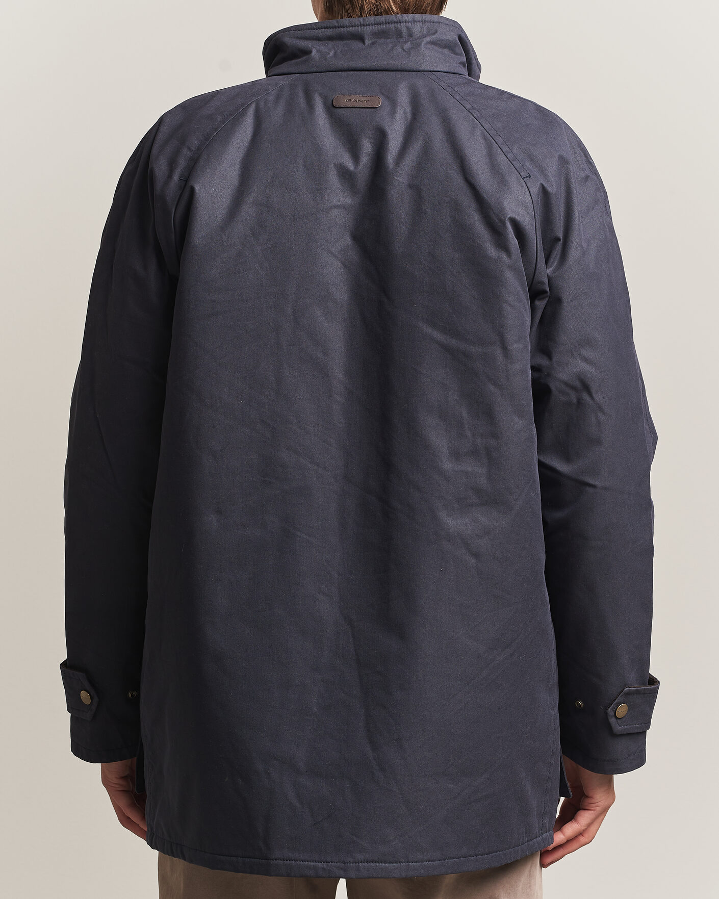 Herren | Jacken | Gant | Waxed Double Decker Jacket Evening Blue
