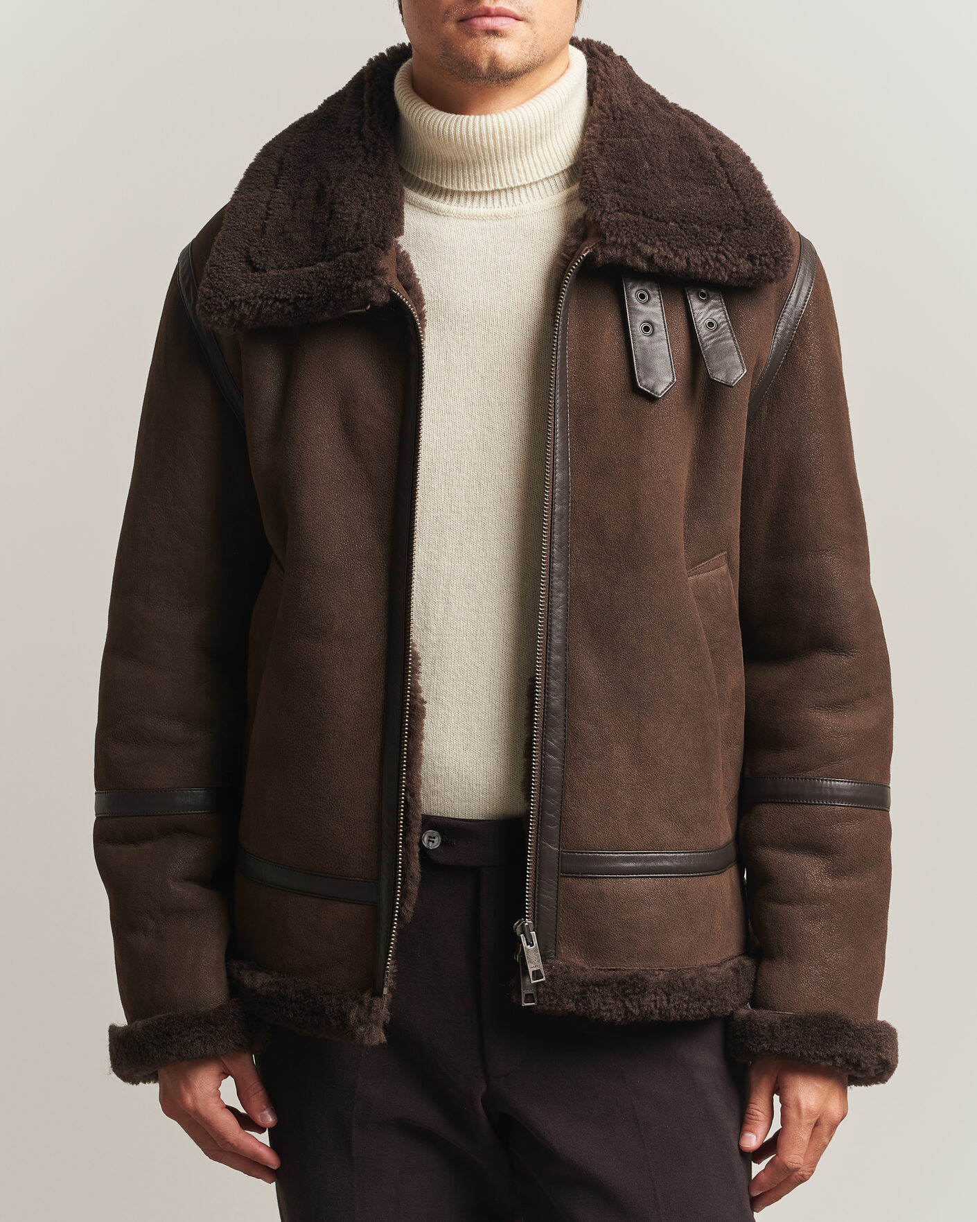 Herren | Jacken | Gant | Classic Shearling Jacket Black Brown