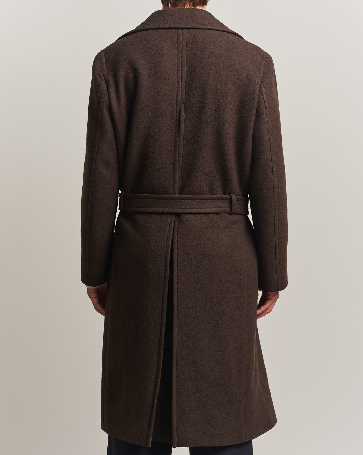 Herren | Jacken | Gant | Wool Double Breasted Belted Coat Black Brown