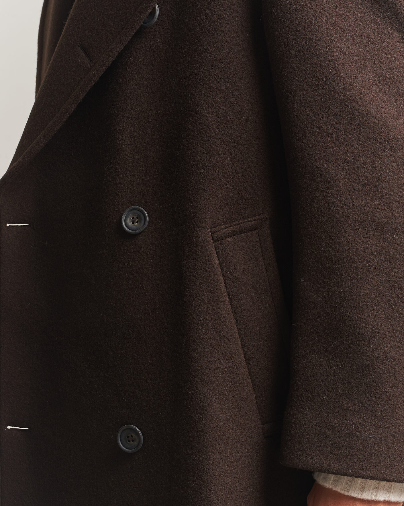 Herren | Jacken | Gant | Wool Double Breasted Belted Coat Black Brown