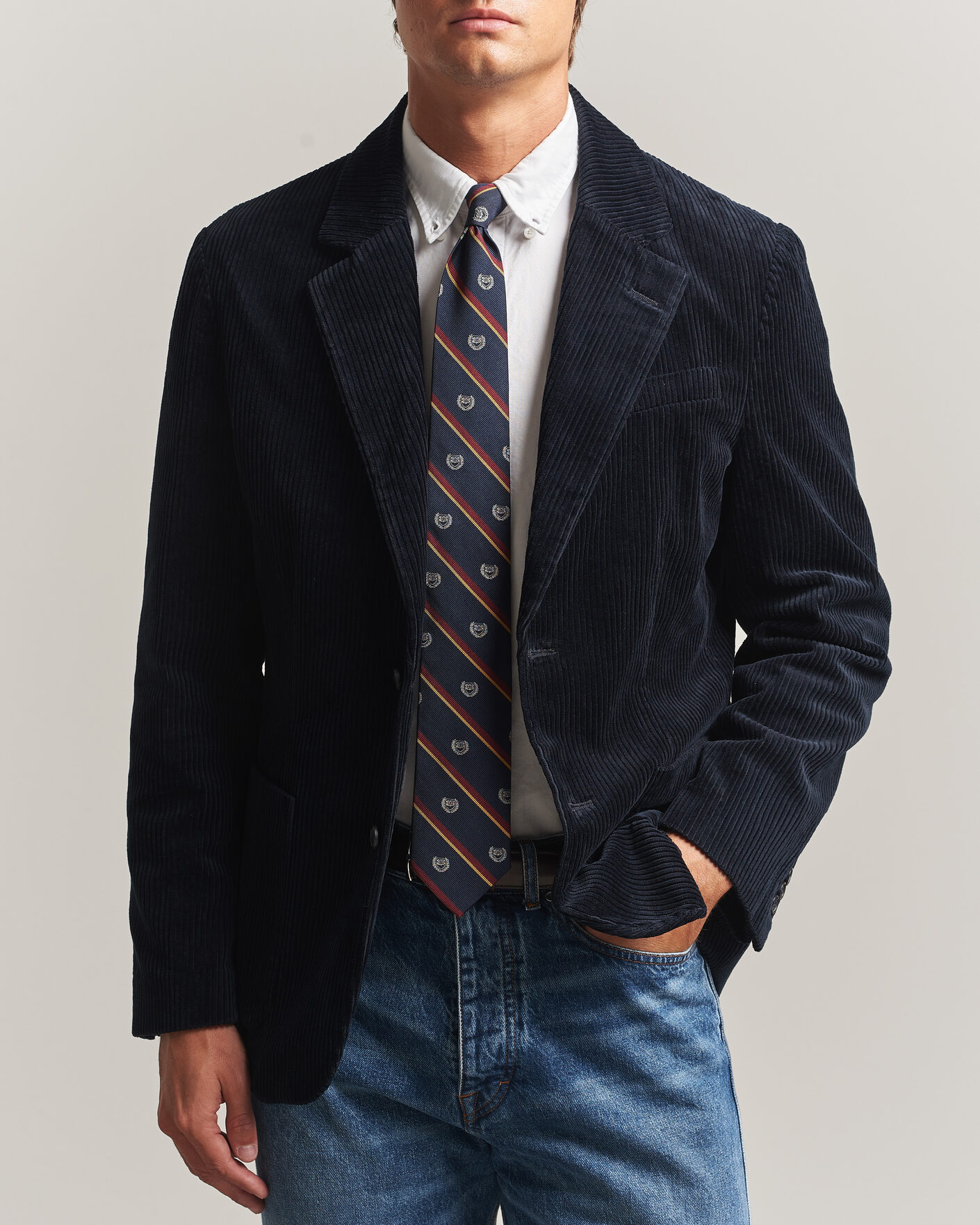 Herren | Sakkos | Gant | Corduroy Blazer Evening Blue