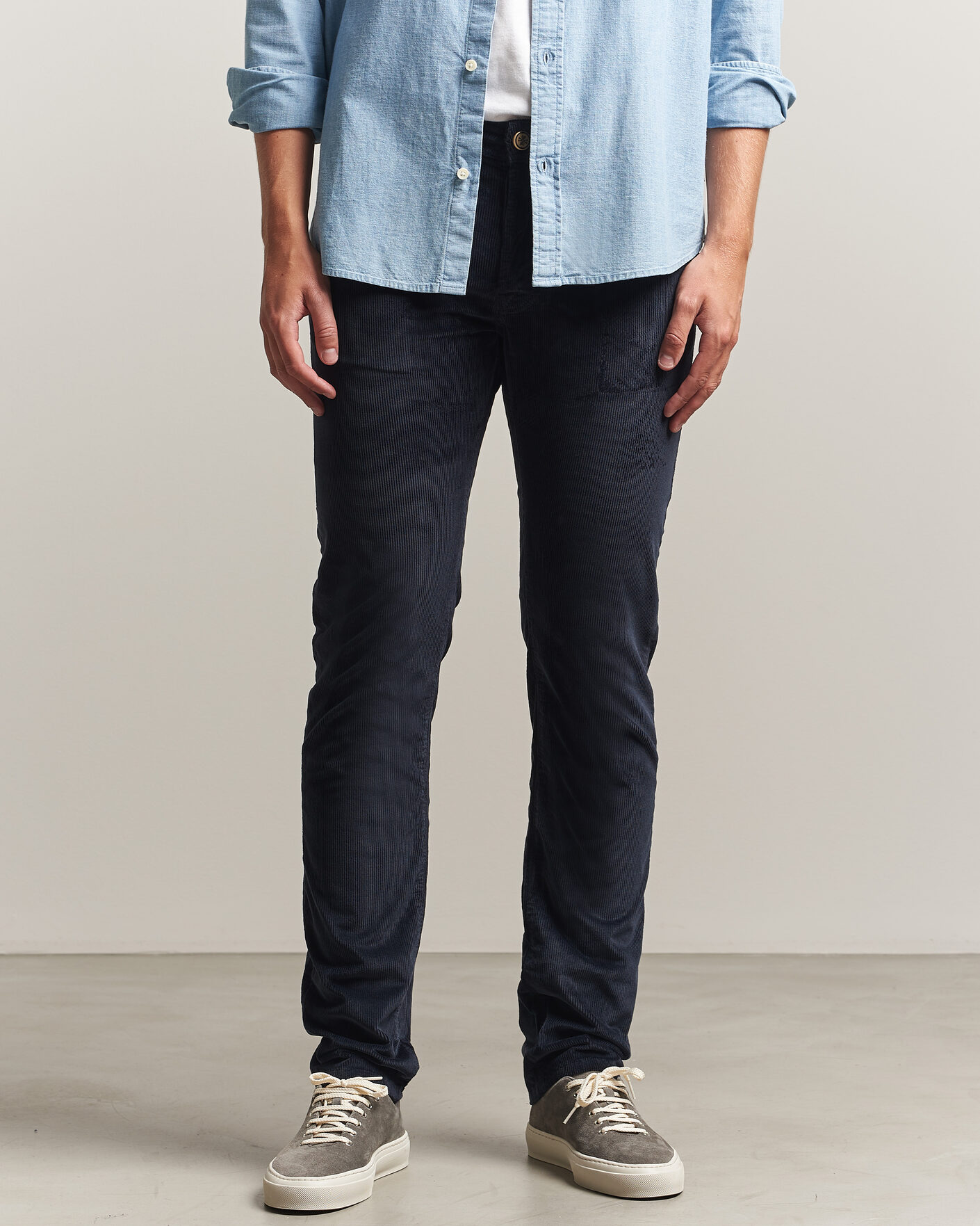 Herren | Hosen | Jacob Cohën | Bard 5-Pocket Medium Corduroy Trousers Navy