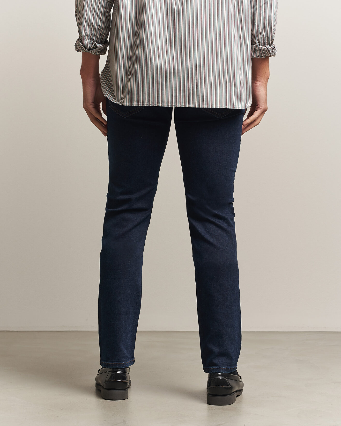 Herren | Jeans | Jacob Cohën | Nick Slim Fit Rinse Wash Stretch Jeans Dark Blue