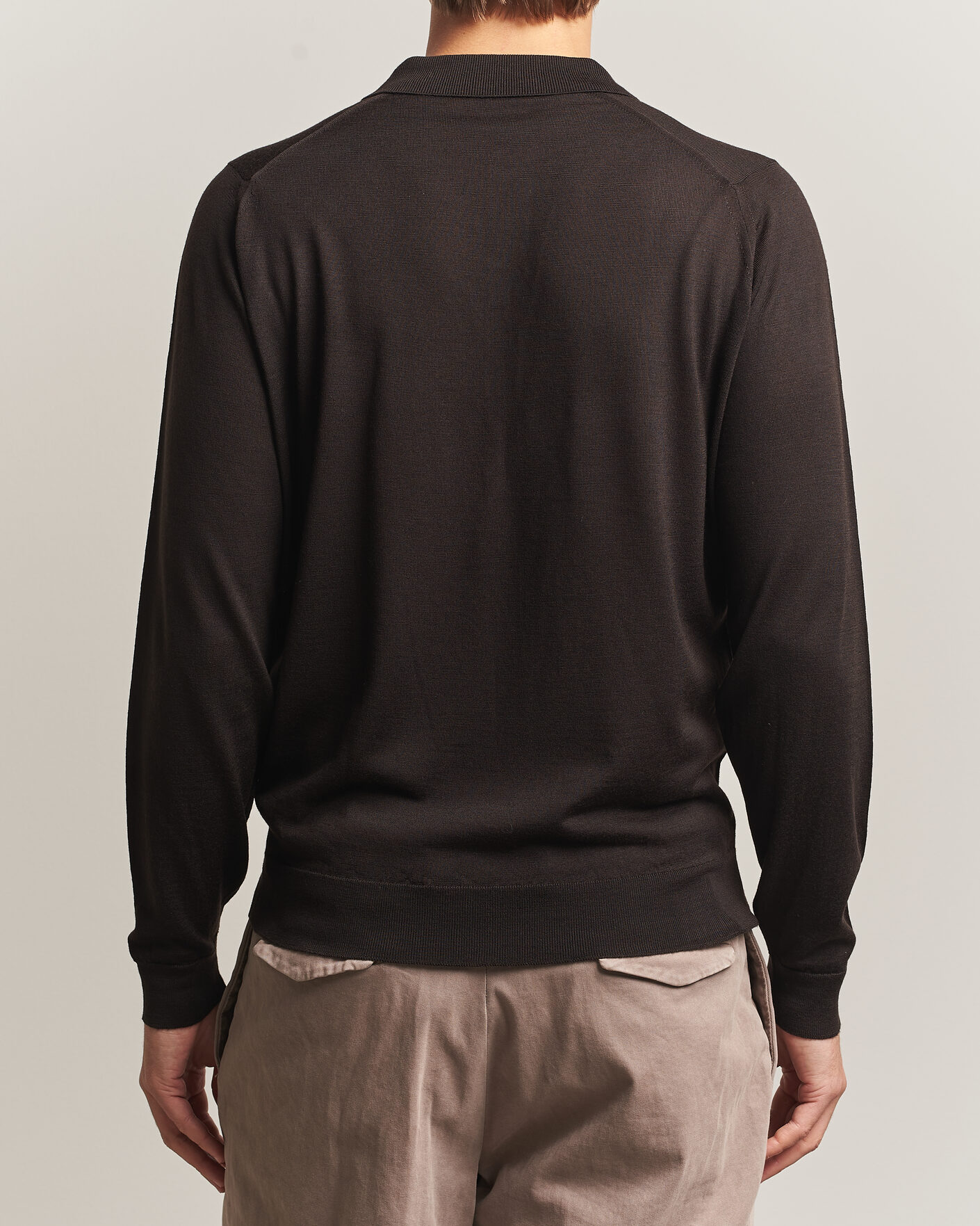 Herren | Pullover | John Smedley | Belper Extra Fine Merino Polo Pullover Faulkner Brown