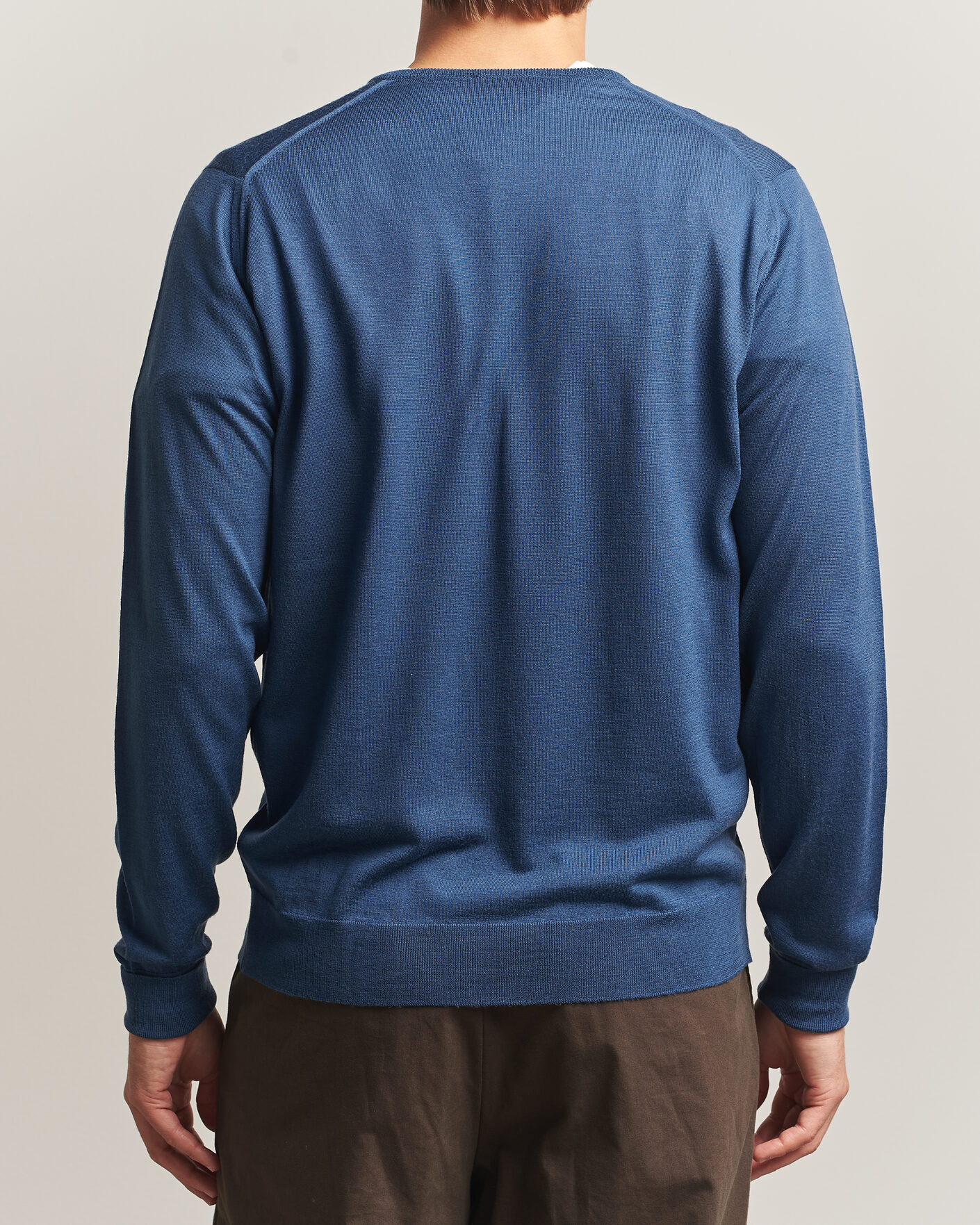 Herren | Pullover | John Smedley | Bobby Extra Fine Merino V-Neck Pullover Teal Firth
