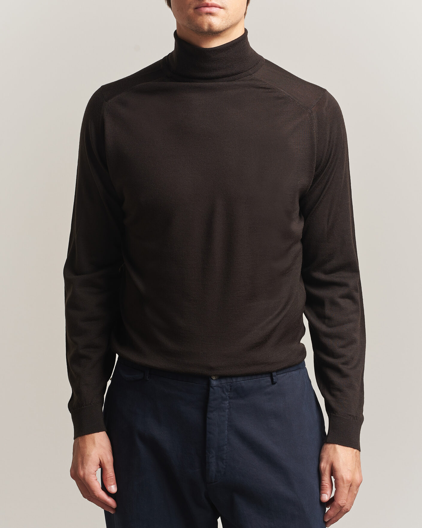 Herren | Pullover | John Smedley | Cherwell Extra Fine Merino Rollneck Faulkner Brown