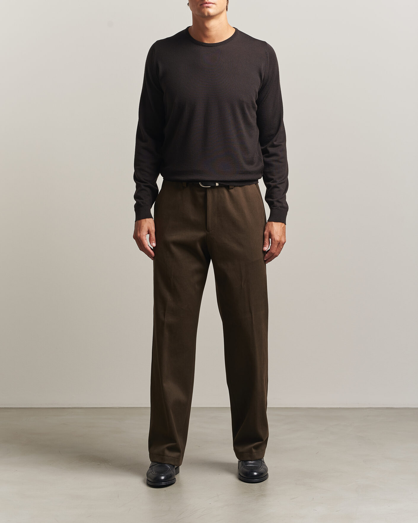Herren | Pullover | John Smedley | Lundy Extra Fine Merino Crew Neck Faulkner Brown