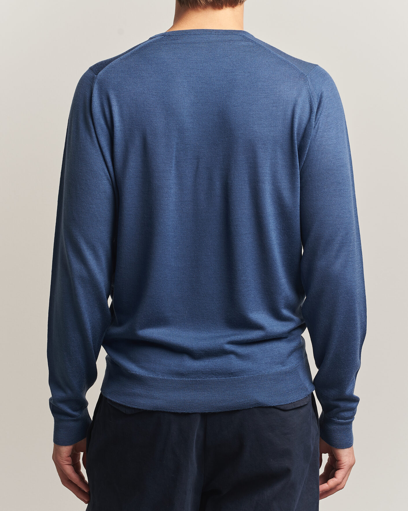 Herren | Pullover | John Smedley | Lundy Extra Fine Merino Crew Neck Teal Firth