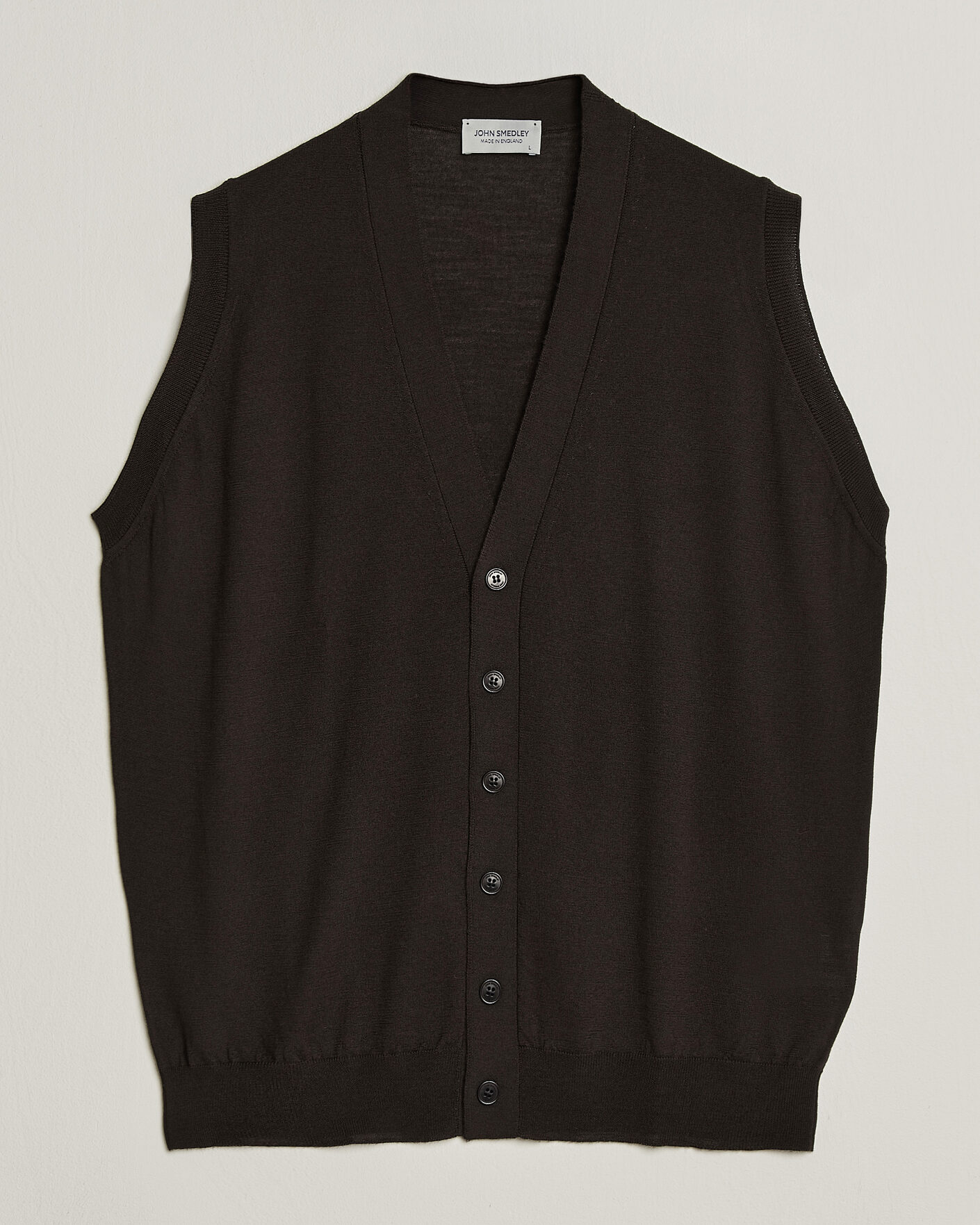 Herren | Pullover | John Smedley | Bolton Extra Fine Merino Waistcoat Faulkner Brown