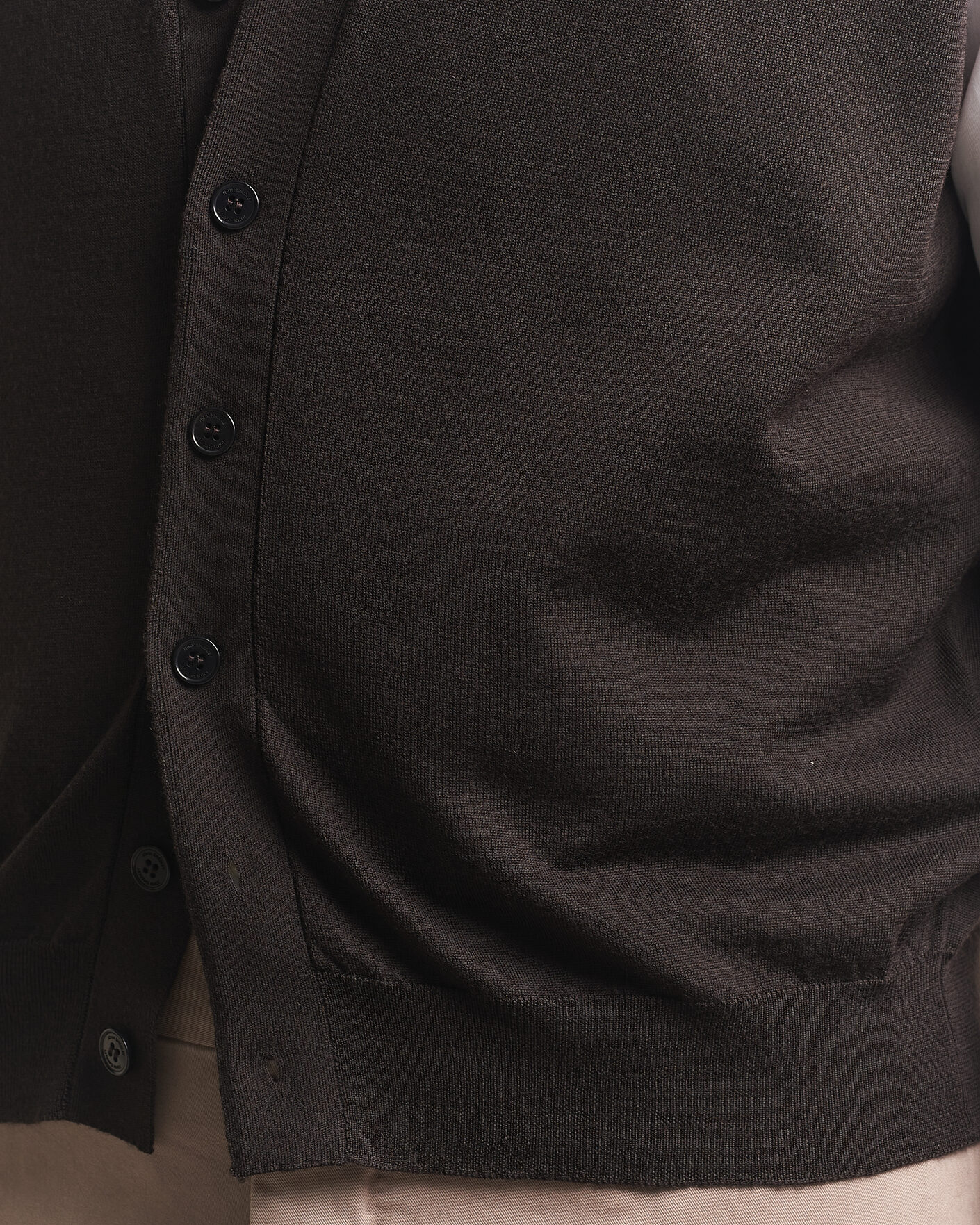 Herren | Pullover | John Smedley | Bolton Extra Fine Merino Waistcoat Faulkner Brown