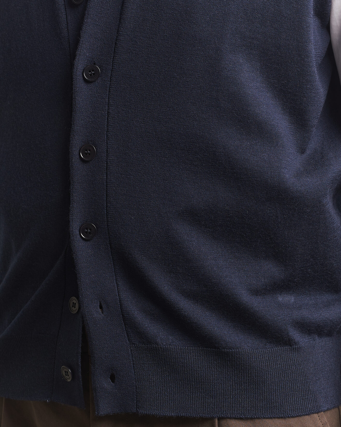 Herren | Pullover | John Smedley | Bolton Extra Fine Merino Waistcoat Midnight