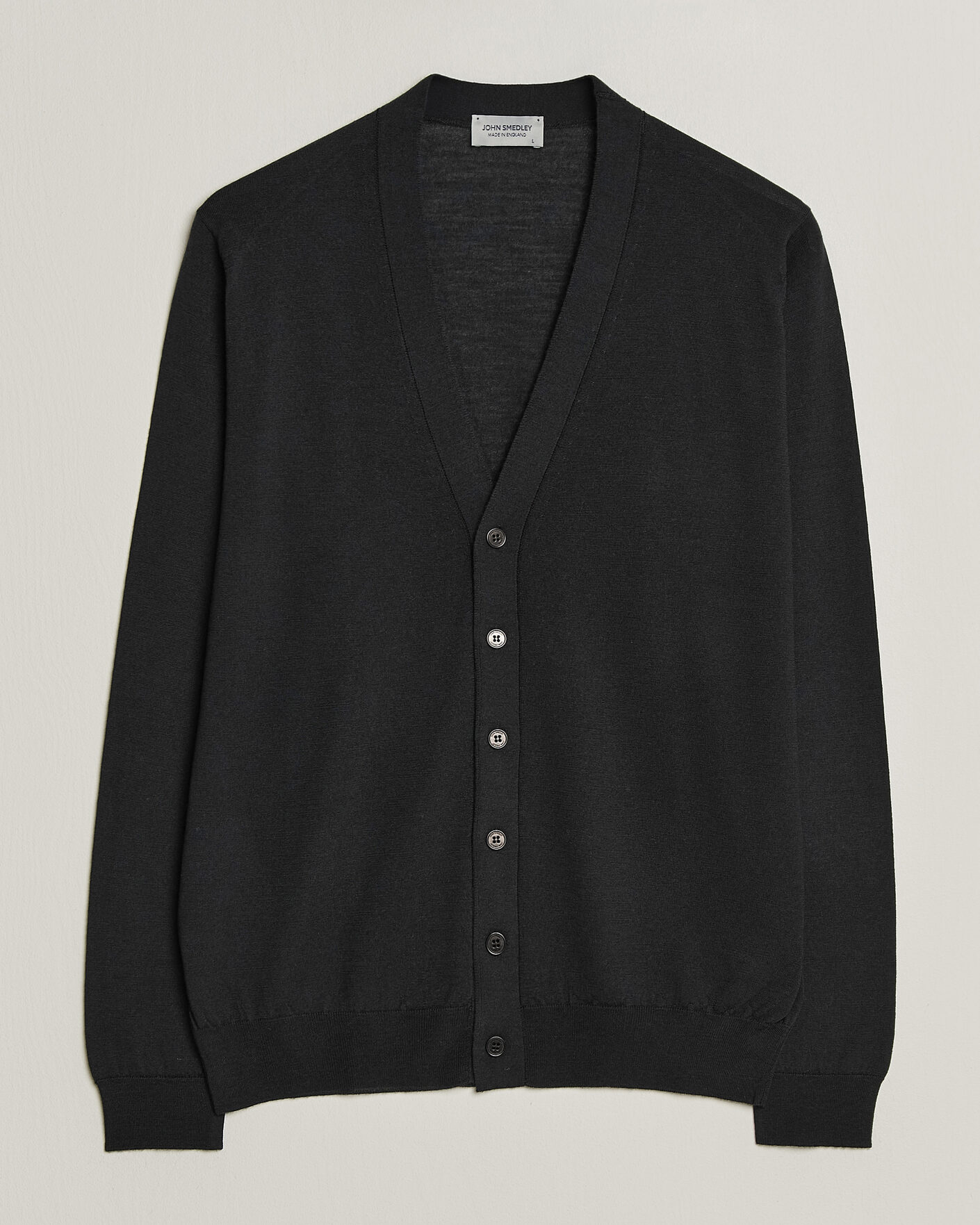 Herren | Pullover | John Smedley | Bradrick Extra Fine Merino Cardigan Black