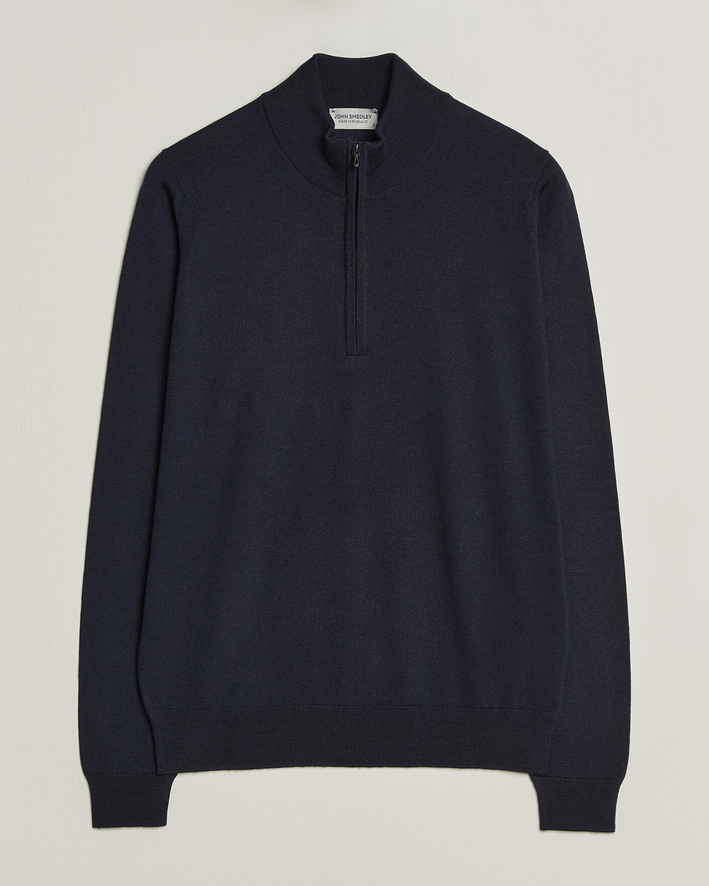 Herren | Pullover | John Smedley | Tapton Extra Fine Merino Half Zip Midnight
