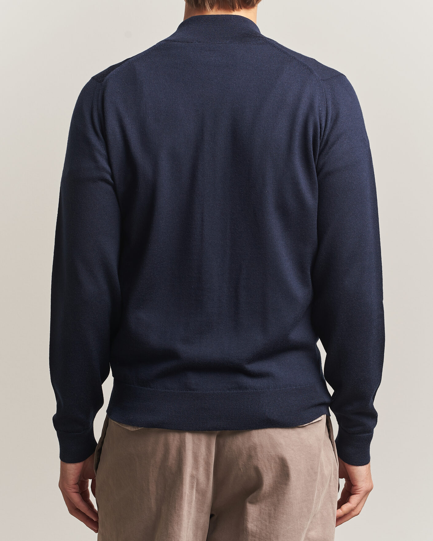 Herren | Pullover | John Smedley | Claygate Extra Fine Merino Full Zip Midnight