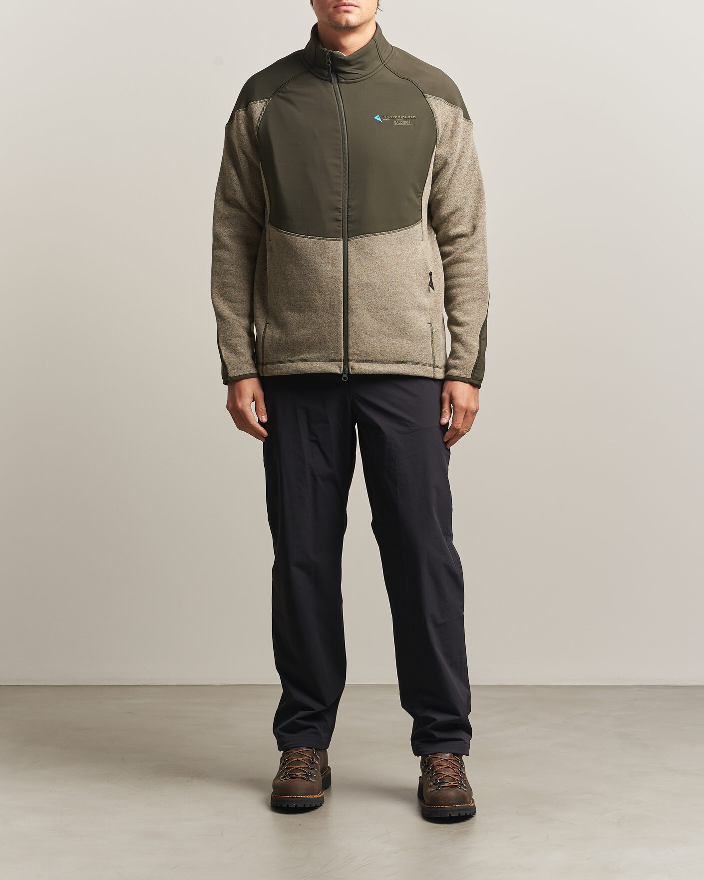 Herren | Pullover | Klättermusen | Balderus Wool Fleece Hood Jacket Rosin Green