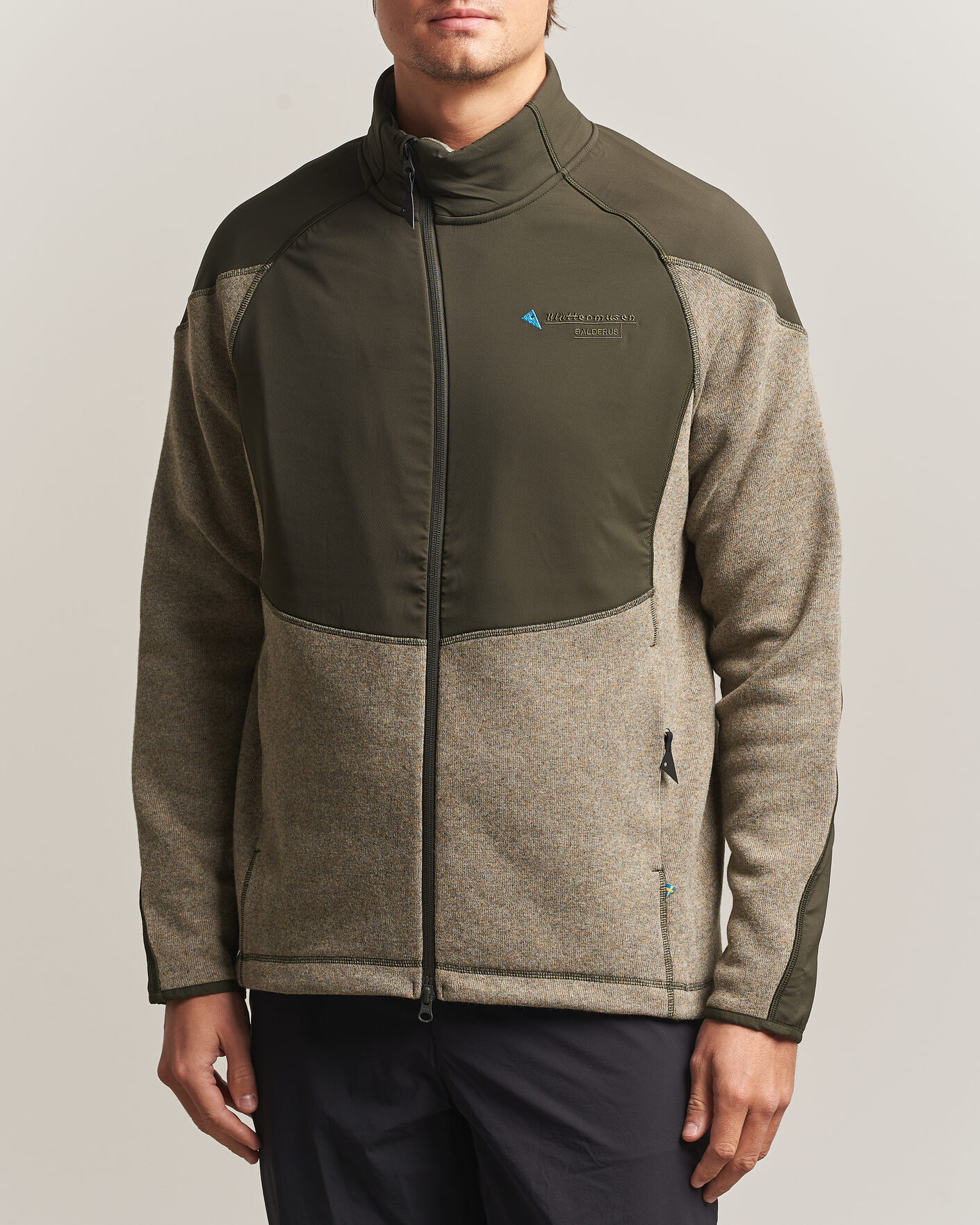 Herren | Pullover | Klättermusen | Balderus Wool Fleece Hood Jacket Rosin Green
