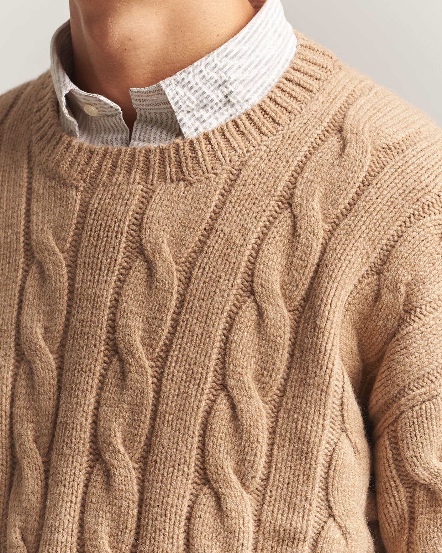 Herren | Pullover | Polo Ralph Lauren | Exploded Cabel Sweater Camel Melange