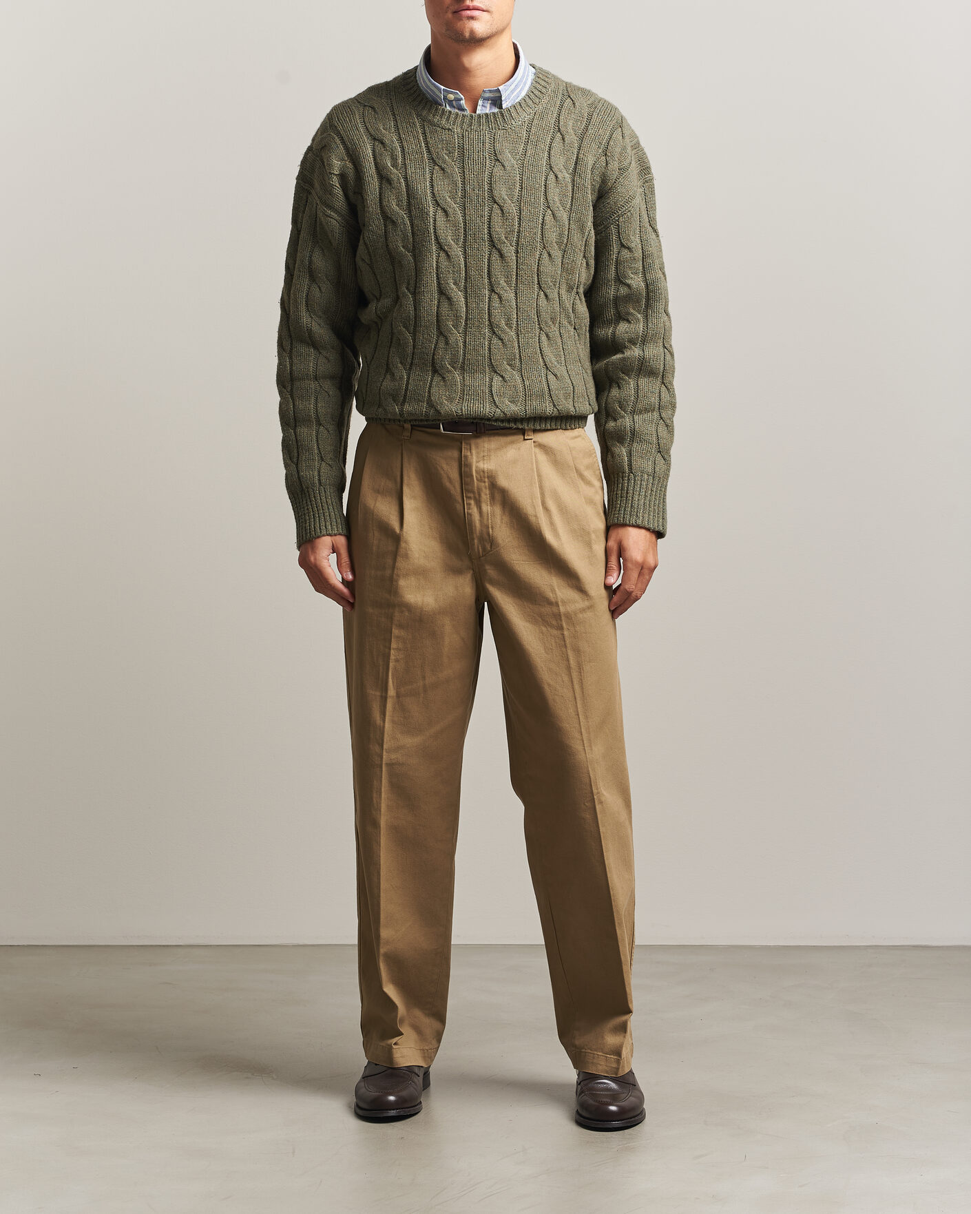 Herren | Pullover | Polo Ralph Lauren | Exploded Cabel Sweater Treron Olive