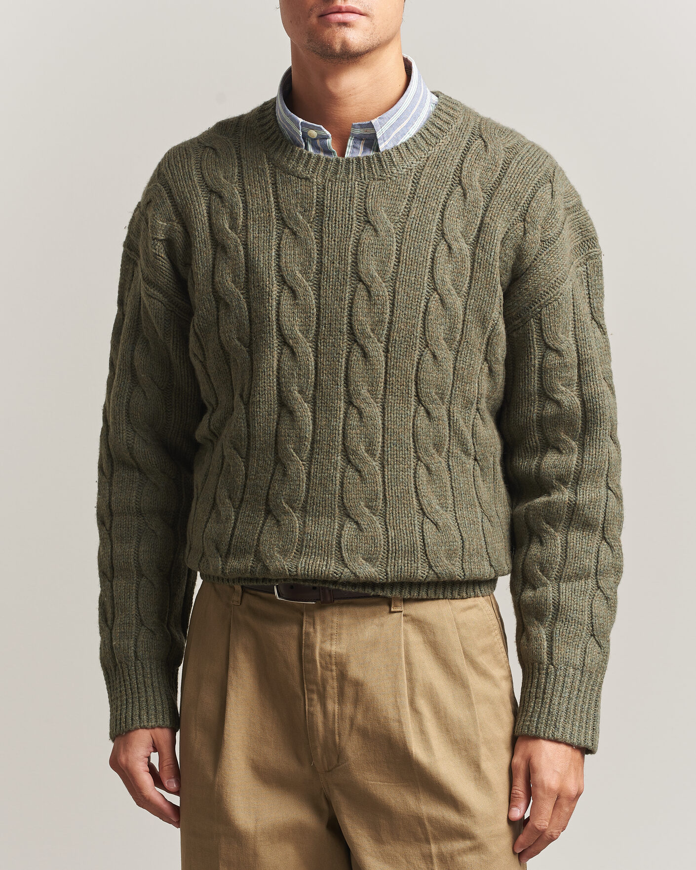 Herren | Pullover | Polo Ralph Lauren | Exploded Cabel Sweater Treron Olive