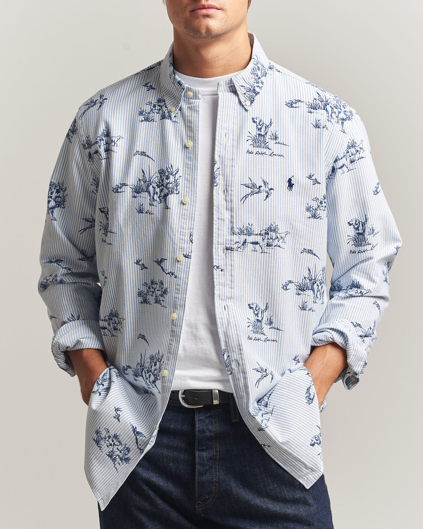 Herren | Hemden | Polo Ralph Lauren | Custom Fit Printed Oxford Shirt Field & Pheasant