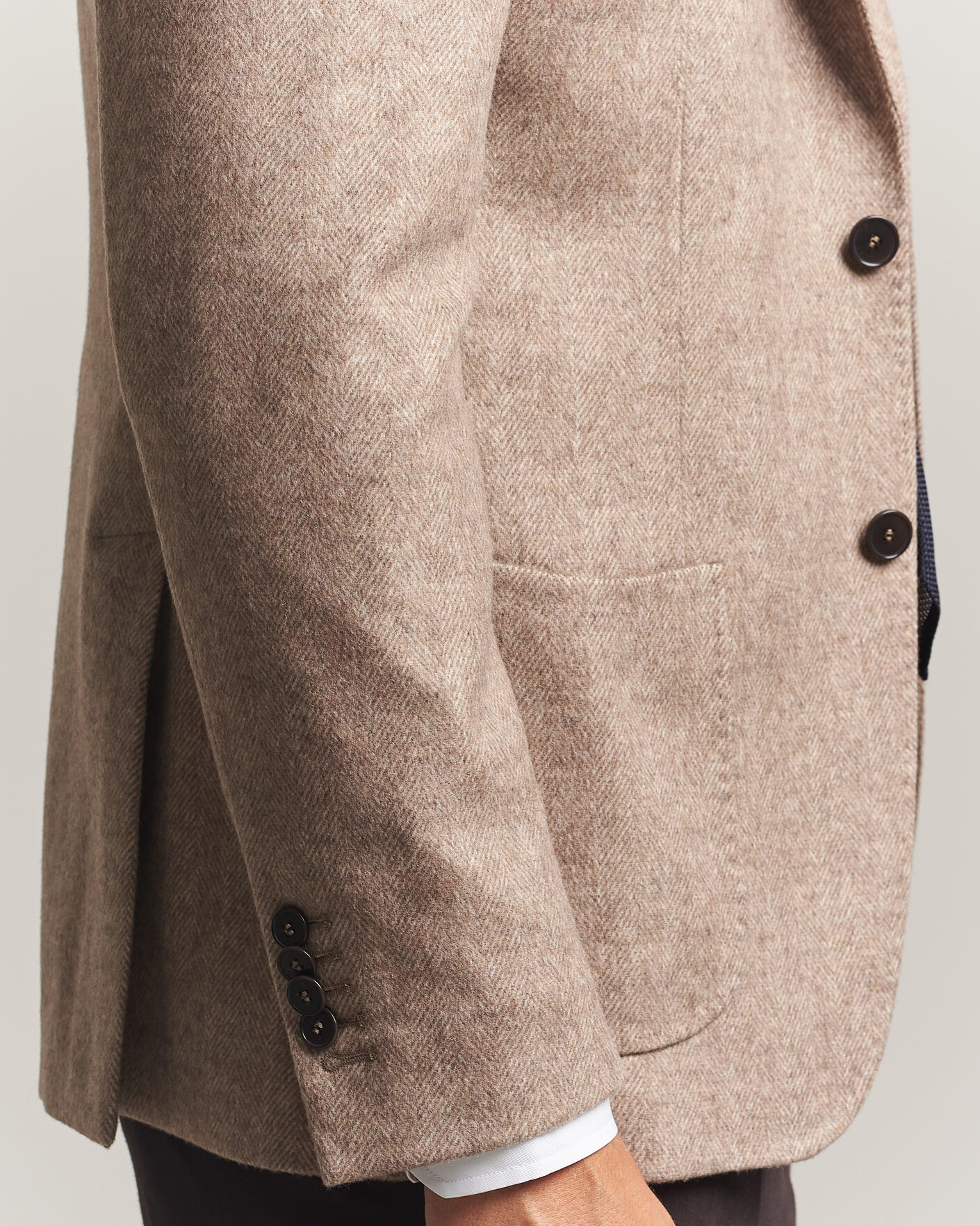 Herren | Sakkos | Morris | Soft Herringbone Blazer Khaki