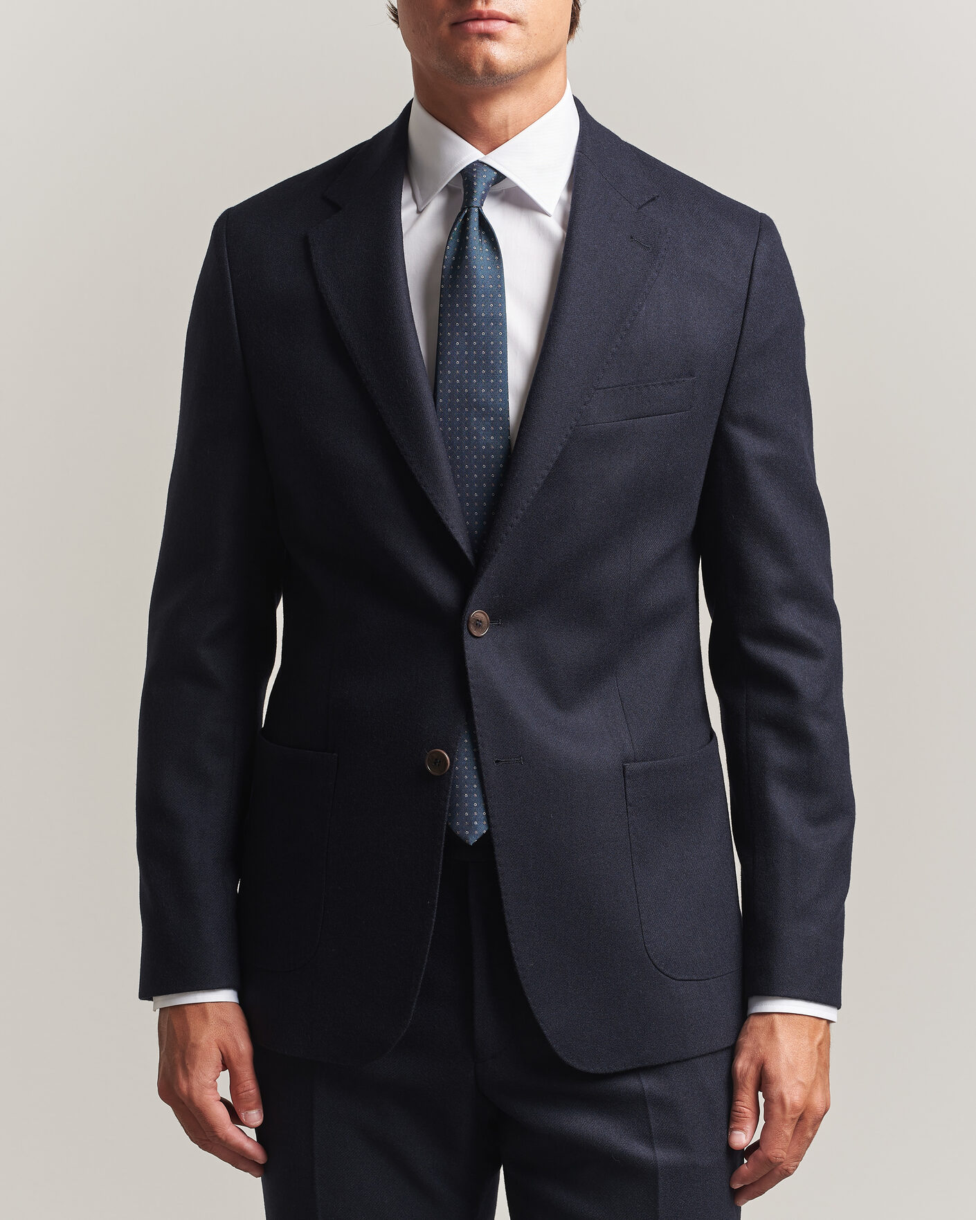 Herren | Sakkos | Morris | Flannel Suit Blazer Navy