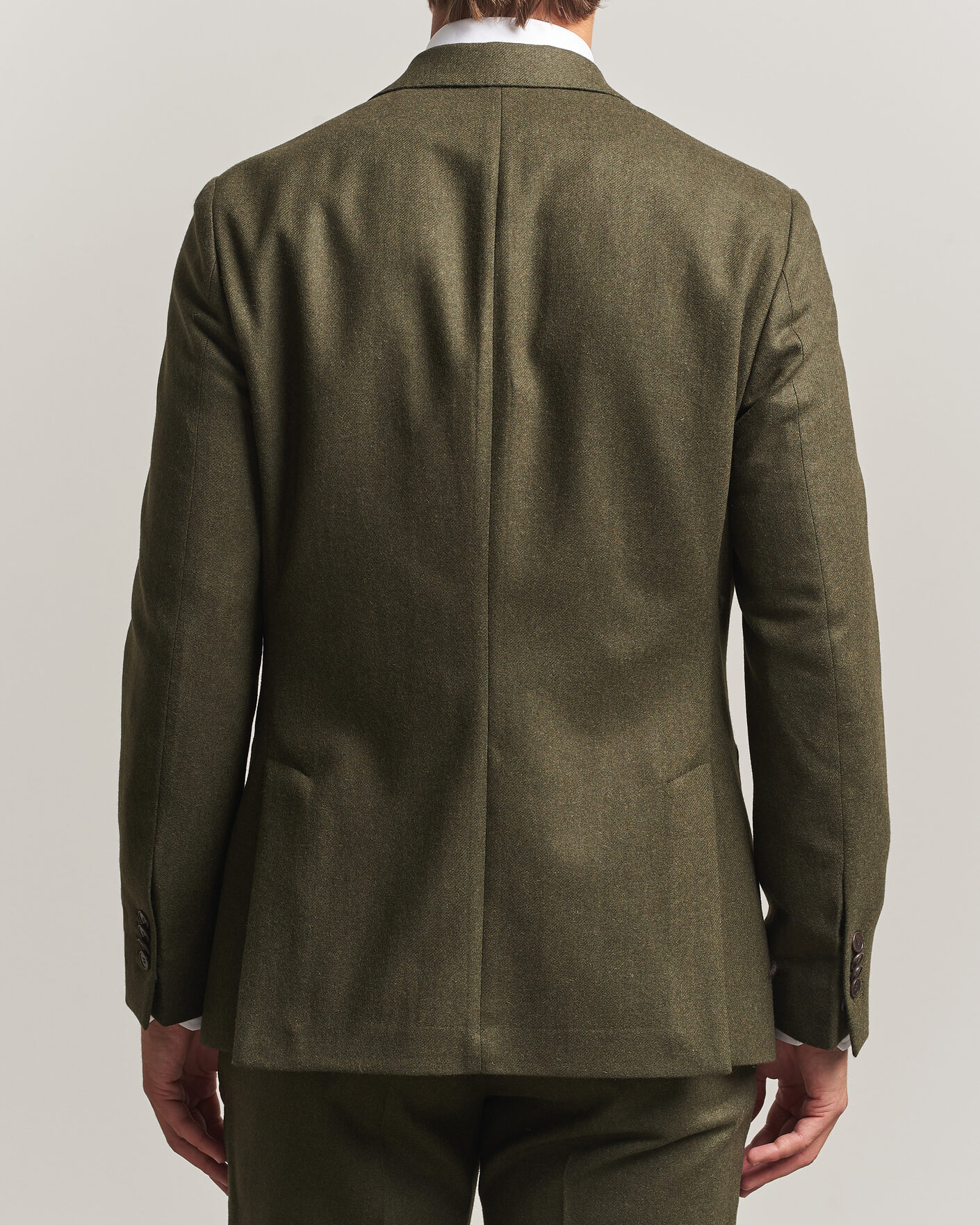 Herren | Sakkos | Morris | Flannel Suit Blazer Green
