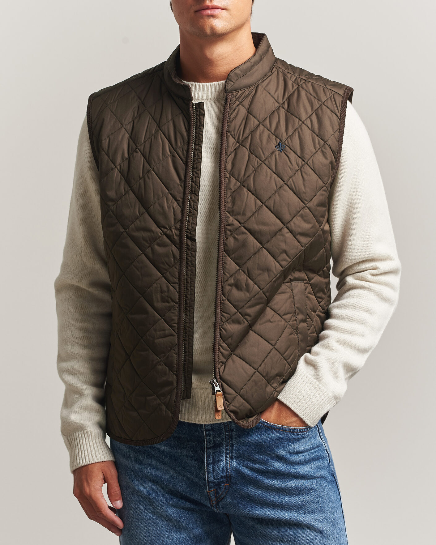 Herren | Westen | Morris | Teddy Quilted Vest Brown