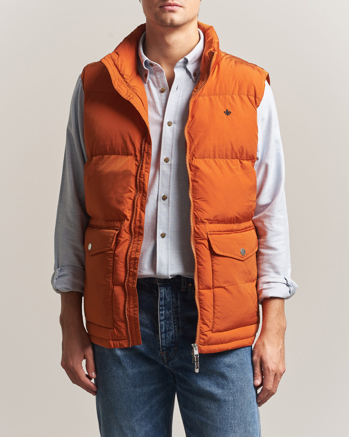 Herren | Westen | Morris | Lennox Puffer Vest Orange