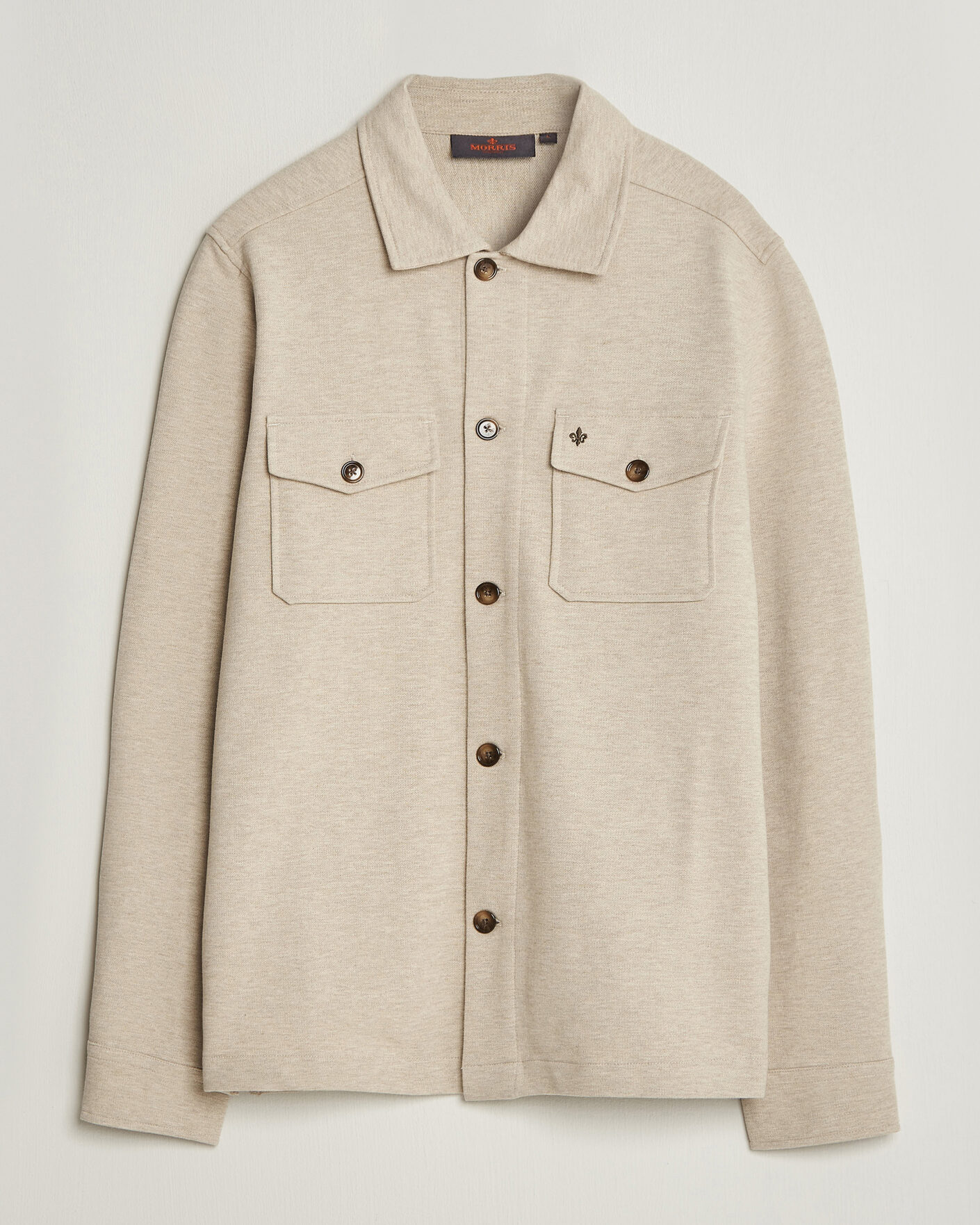 Herren | Hemden | Morris | Andrew Jersey Overshirt Khaki