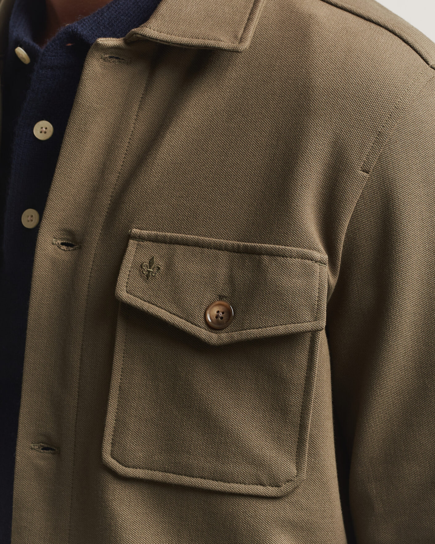 Herren | Hemden | Morris | Andrew Jersey Overshirt Olive