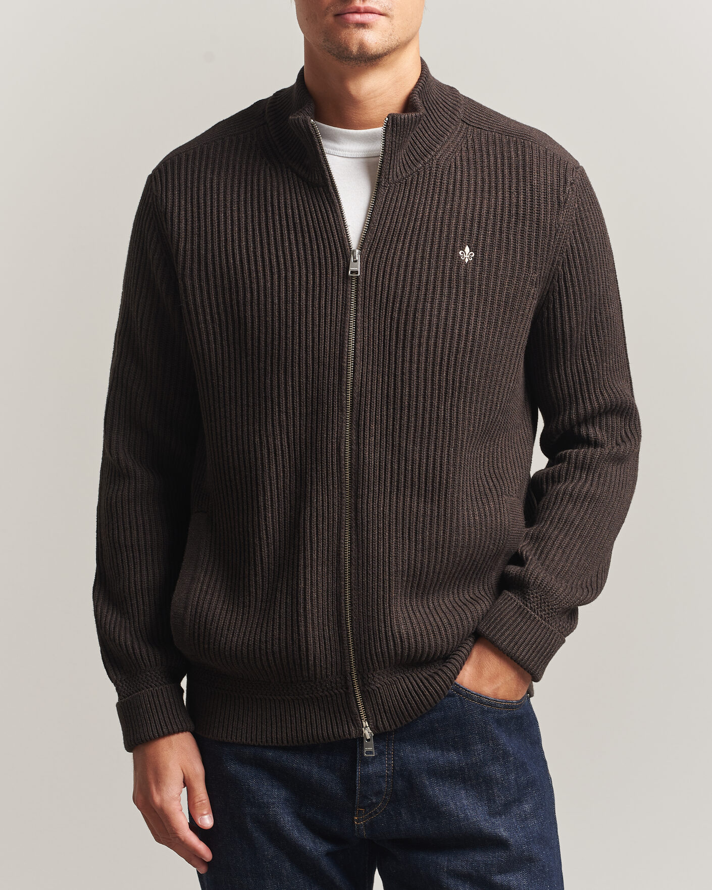 Herren | Pullover | Morris | Duncan Zip Cardigan Brown