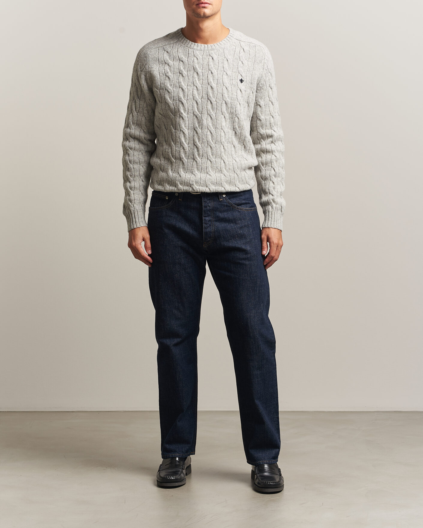Herren | Pullover | Morris | Archard Cable Sweater Grey
