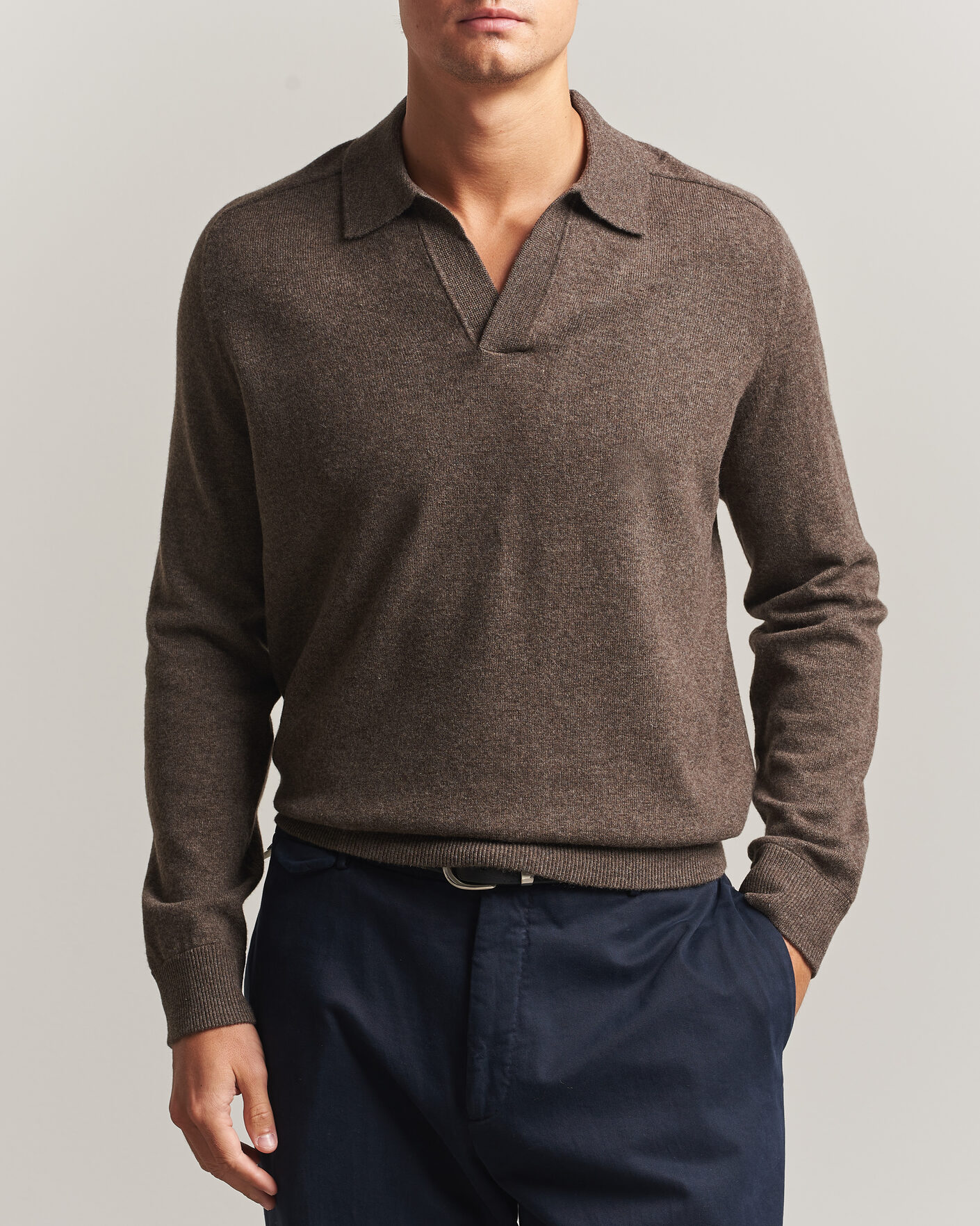Herren | Pullover | Morris | Wilfred Cashmere Resort Polo Brown