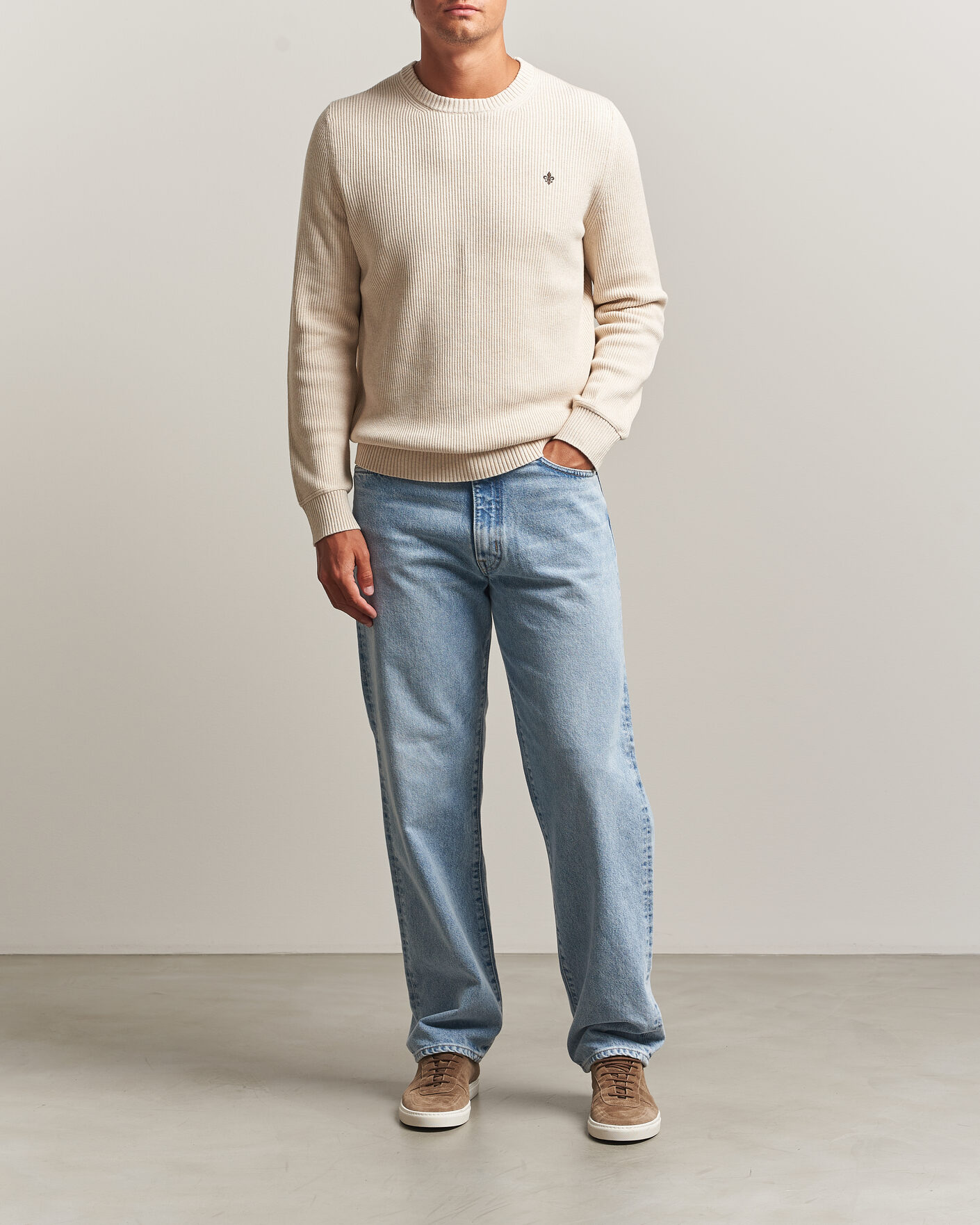 Herren | Pullover | Morris | Colin O-Neck Khaki