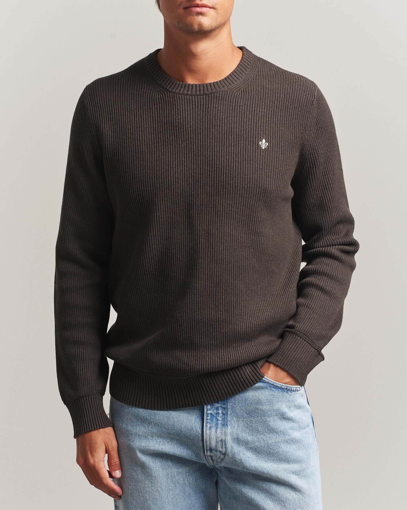 Herren | Pullover | Morris | Colin O-Neck Brown