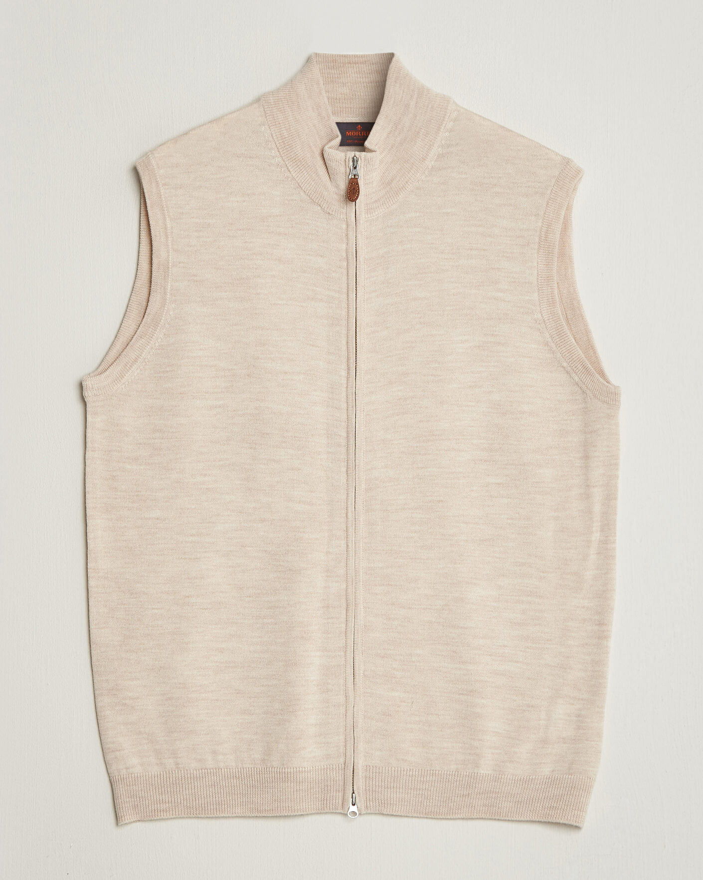 Herren | Pullover | Morris | Merino Zip Vest Off White