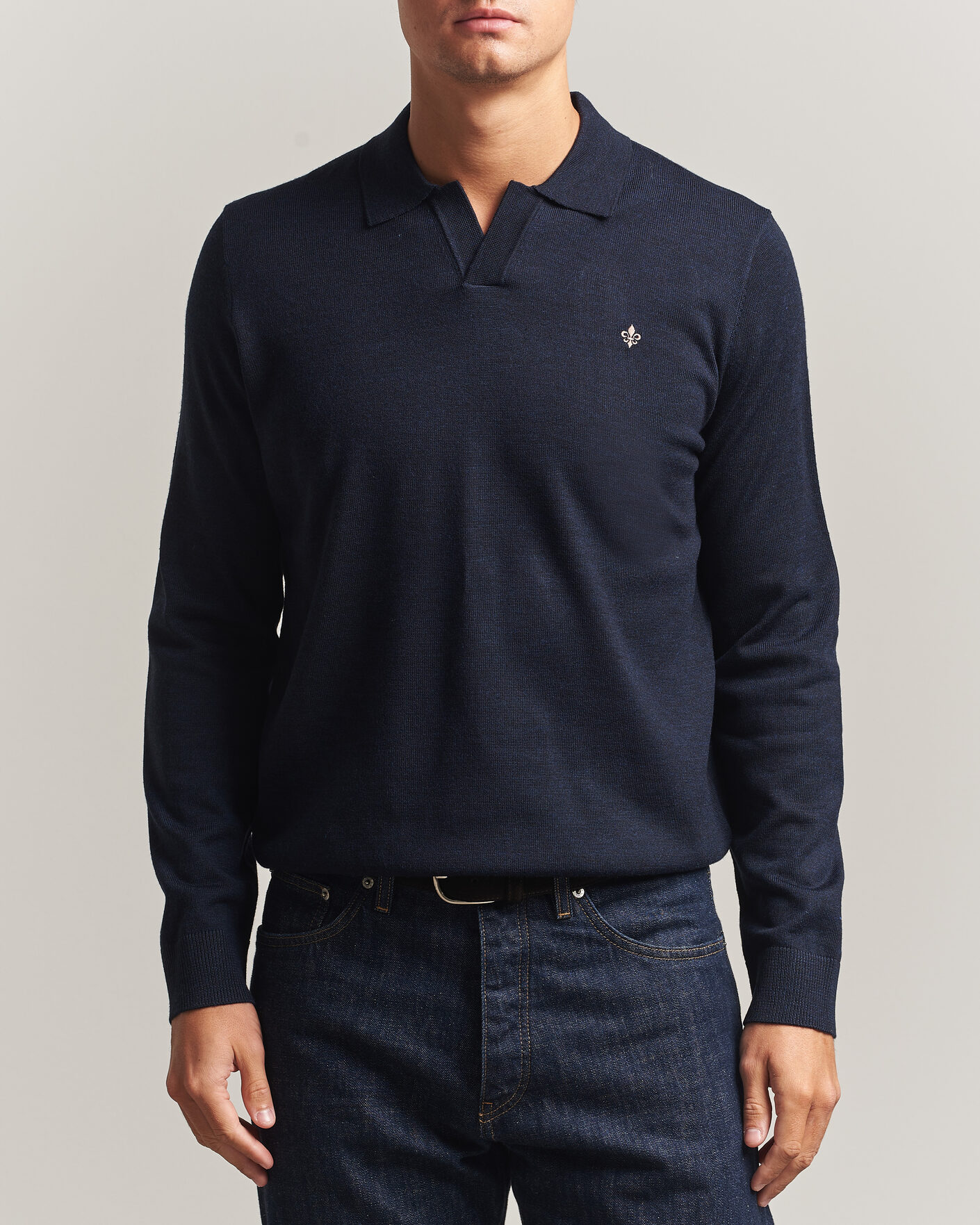 Herren | Pullover | Morris | Merino Resort Polo Navy