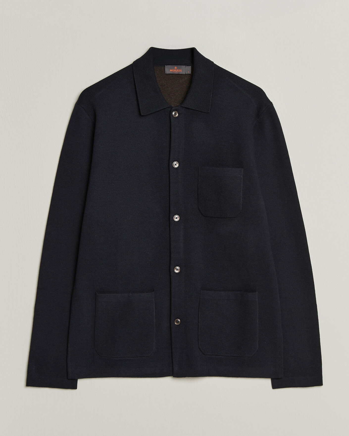 Herren | Pullover | Morris | Dudley Knitted Overshirt Navy