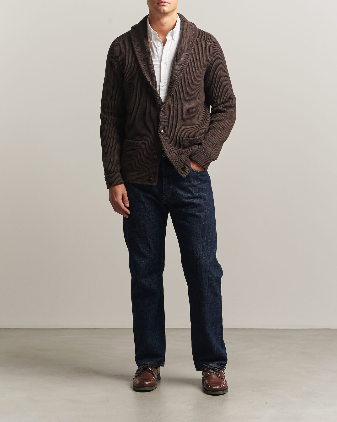 Herren | Pullover | Morris | Brayden Shawl Cardigan Brown