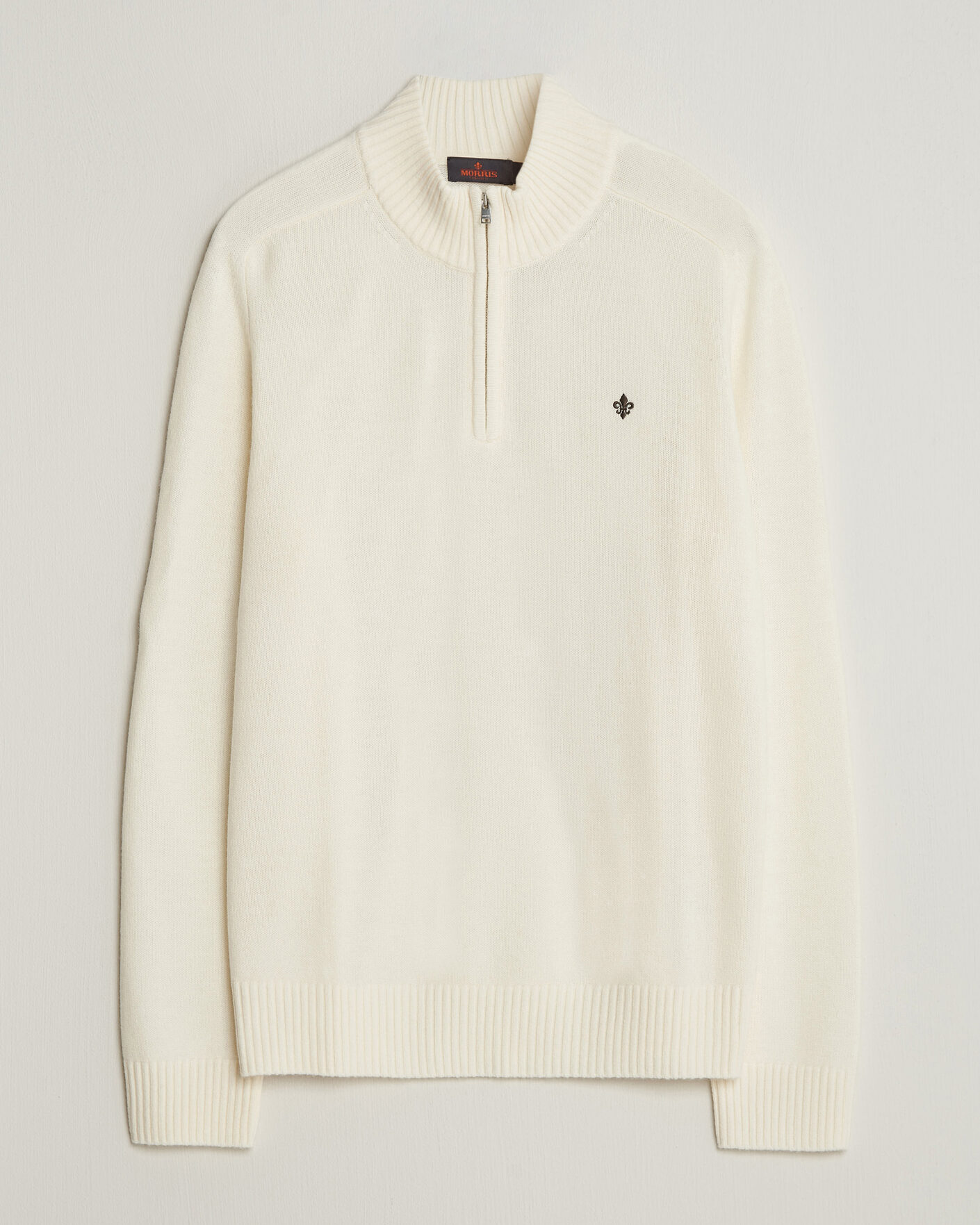 Herren | Pullover | Morris | Hertford Lambswool Half Zip Off White