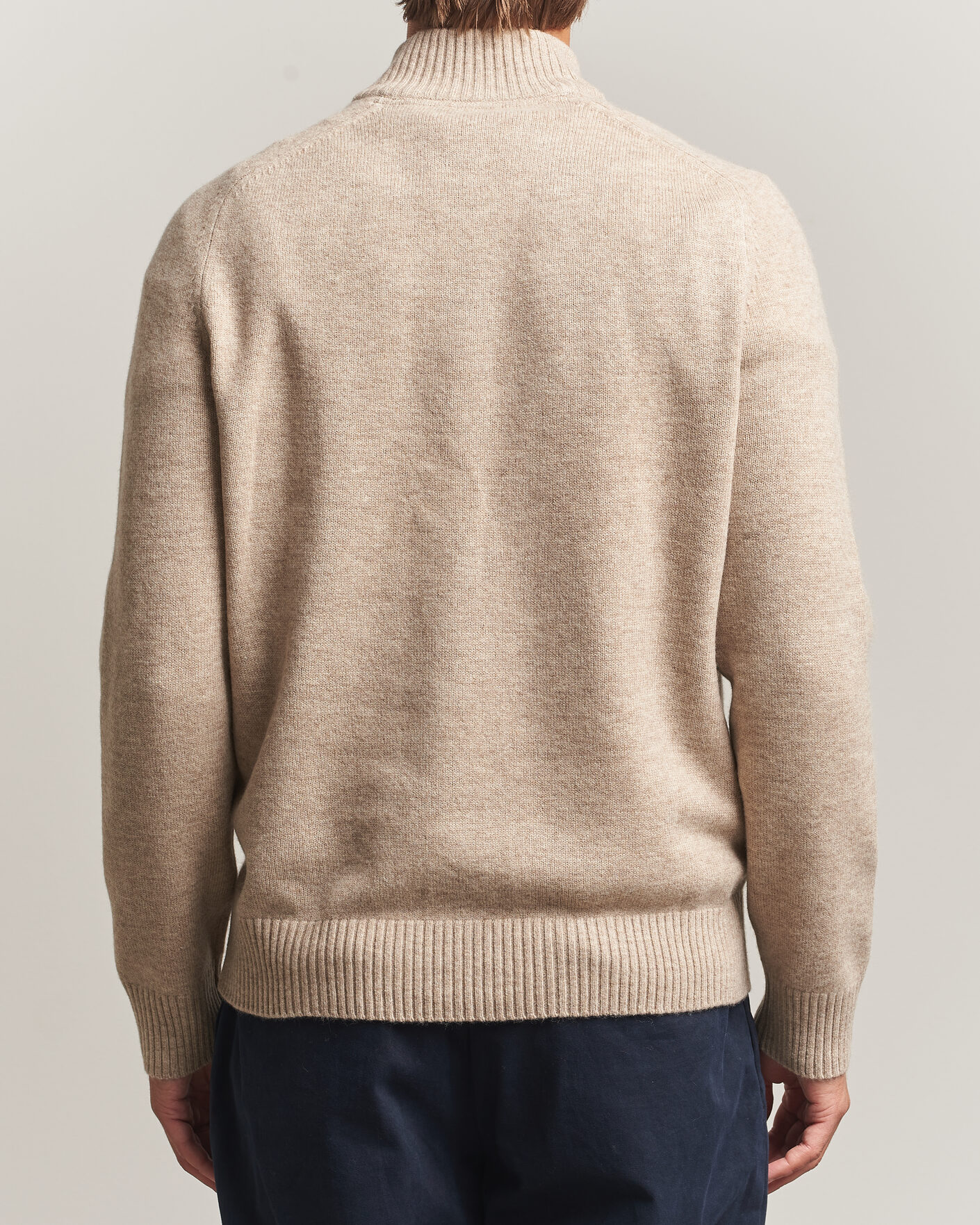 Herren | Pullover | Morris | Hertford Lambswool Half Zip Khaki