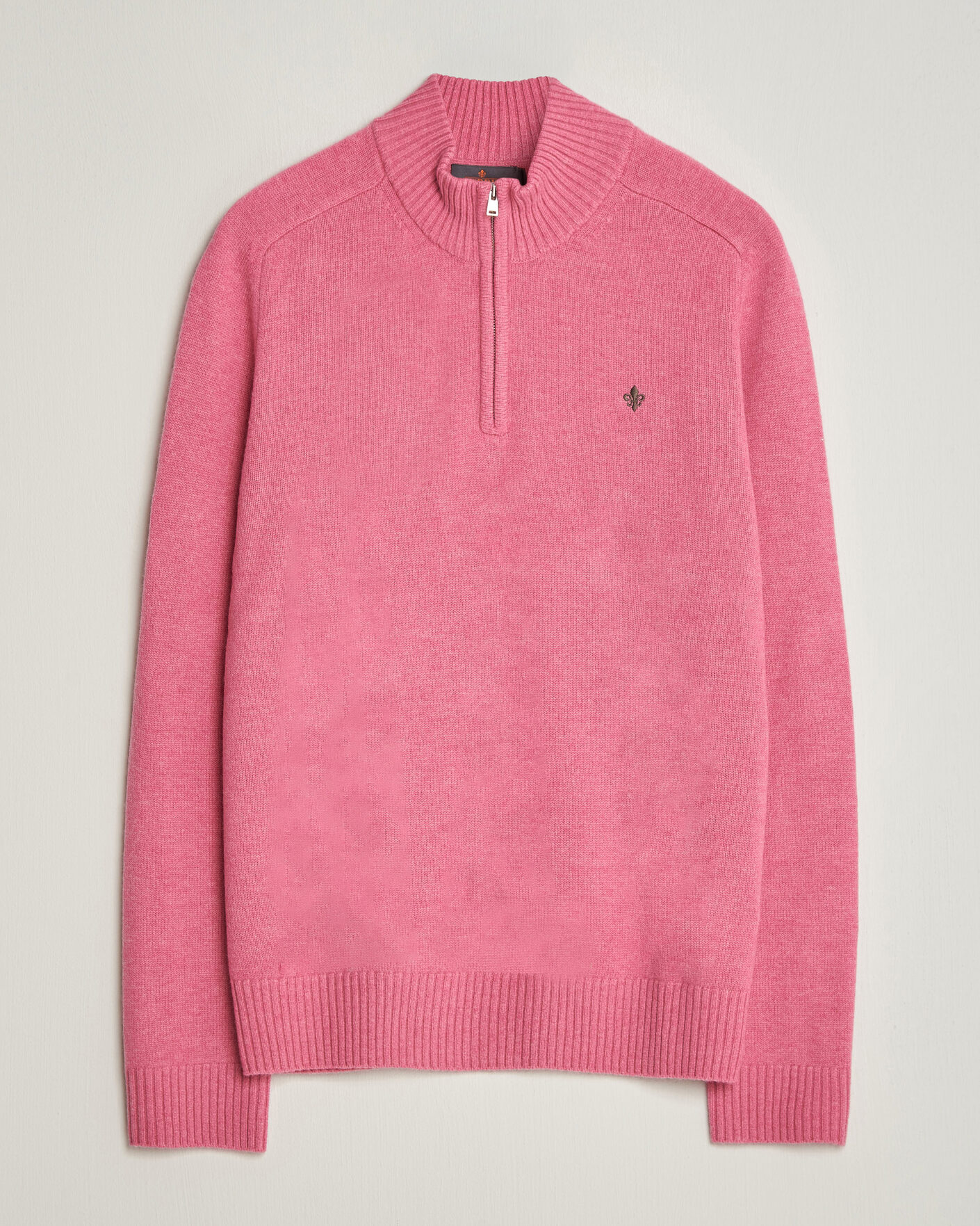 Herren | Pullover | Morris | Hertford Lambswool Half Zip Cerise