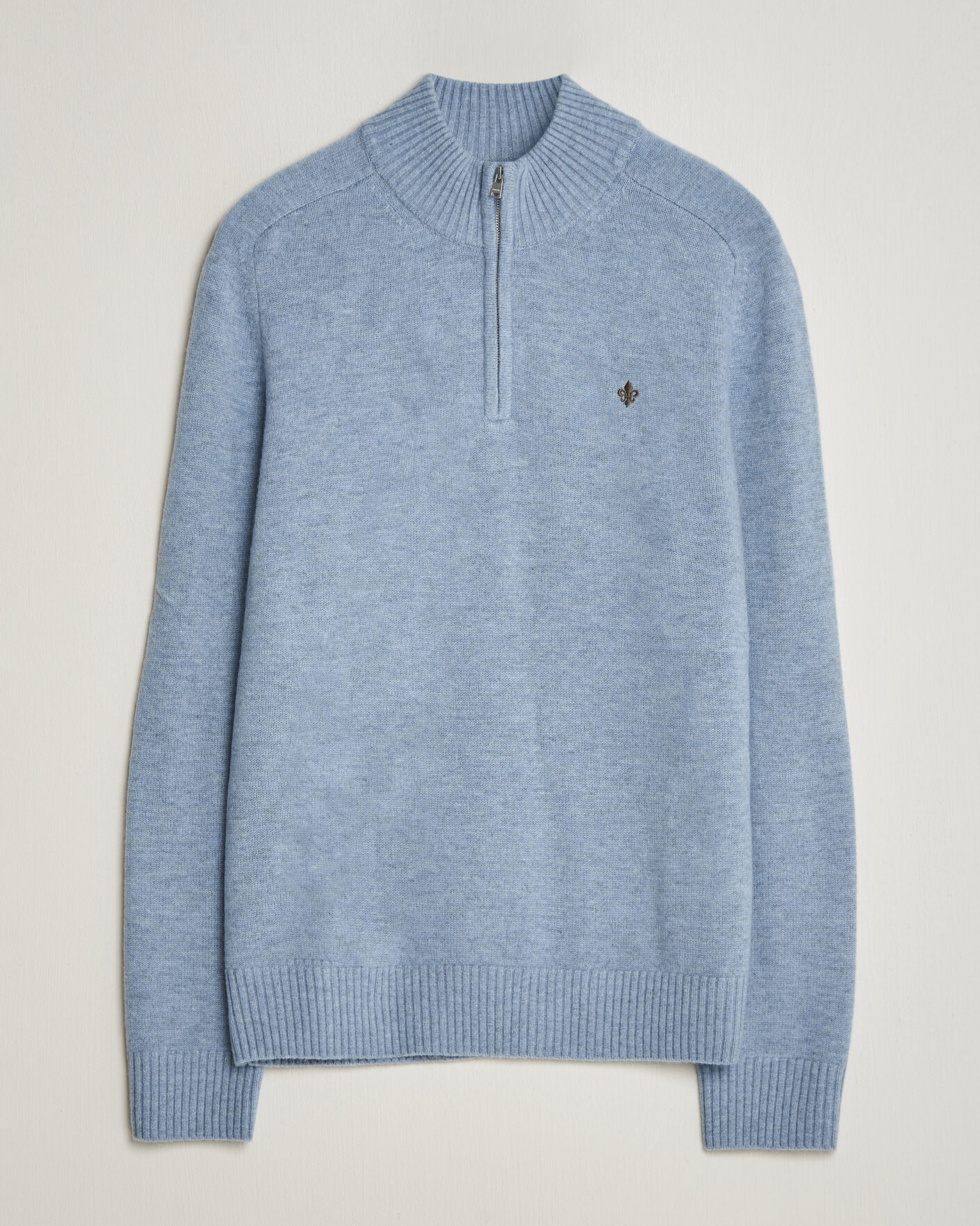 Herren | Pullover | Morris | Hertford Lambswool Half Zip Blue
