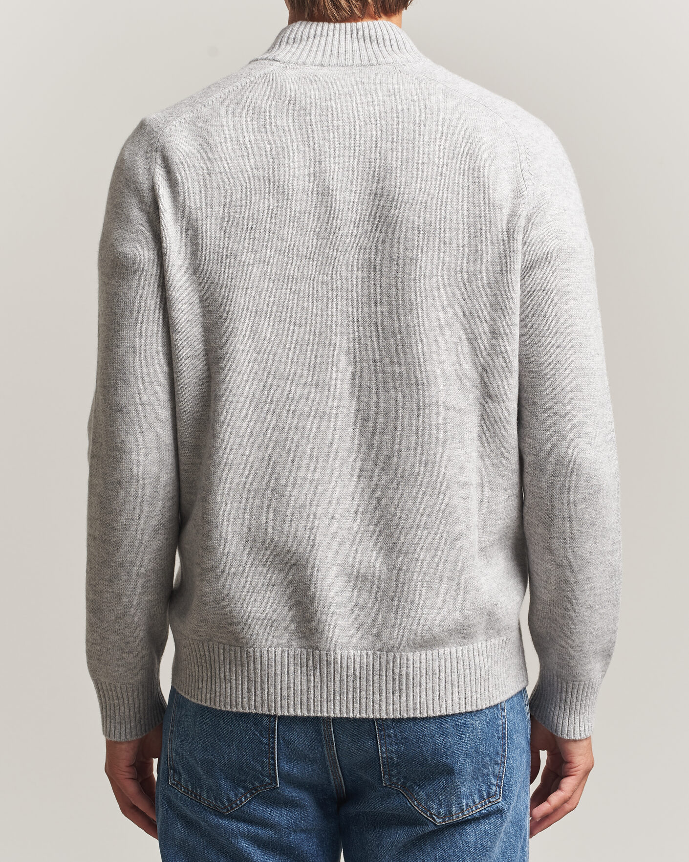 Herren | Pullover | Morris | Hertford Lambswool Half Zip Grey