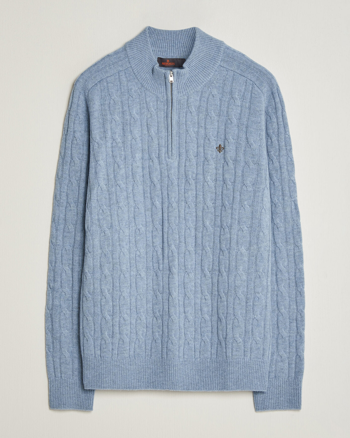 Herren | Pullover | Morris | Hertford Cable Half Zip Blue