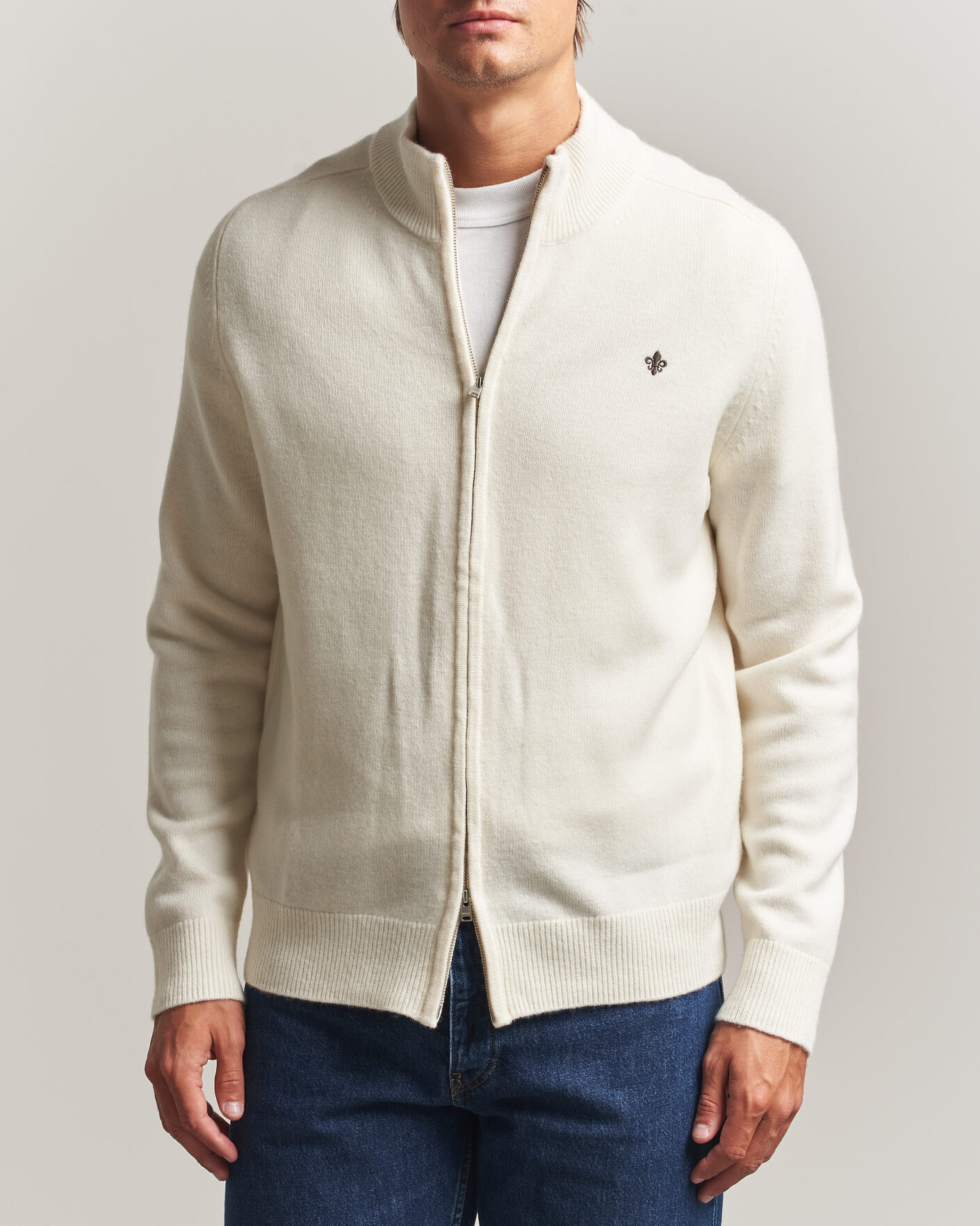 Herren | Pullover | Morris | Hertford Zip Cardigan Off White