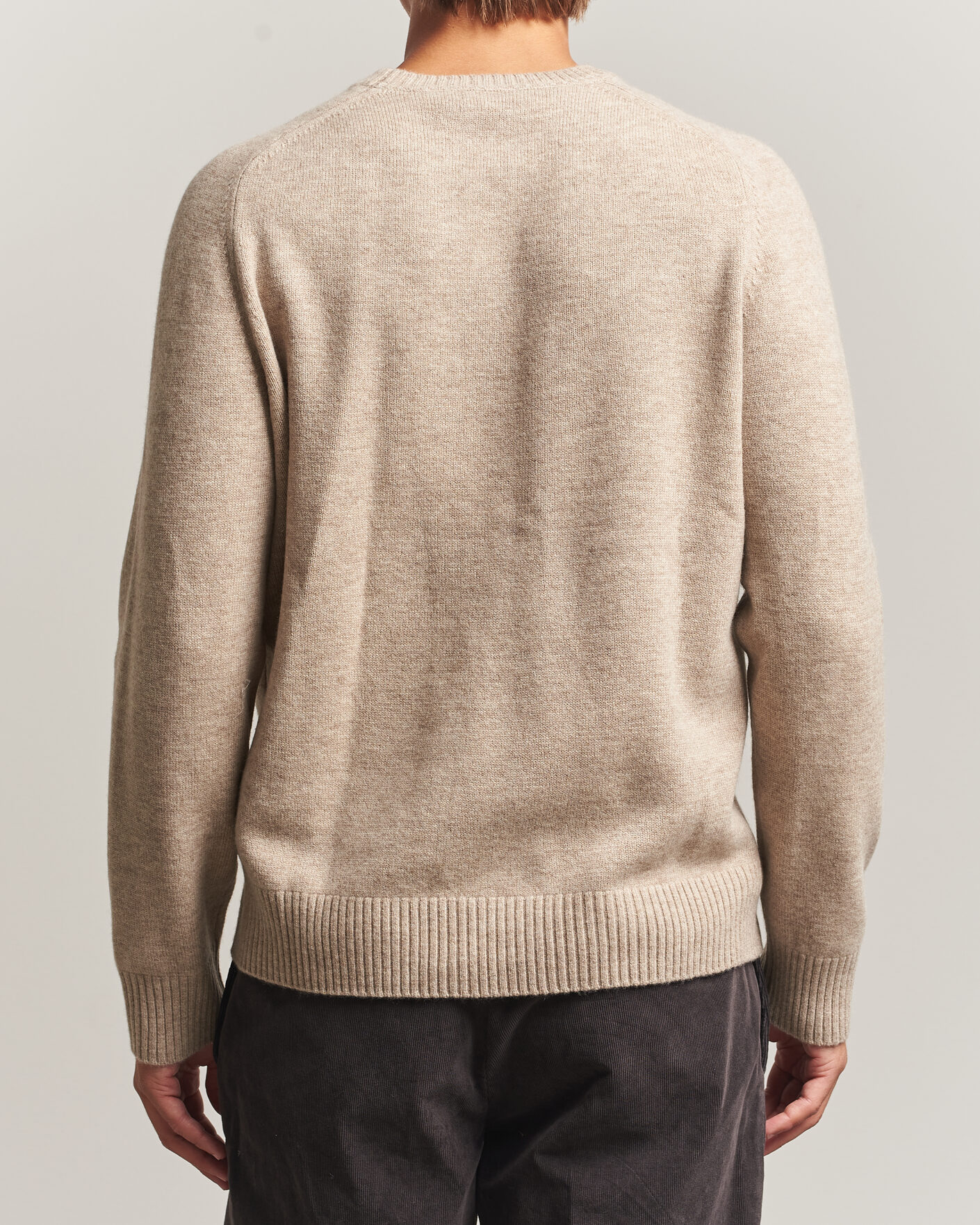 Herren | Pullover | Morris | Hertford Lambswool Crew Neck Khaki